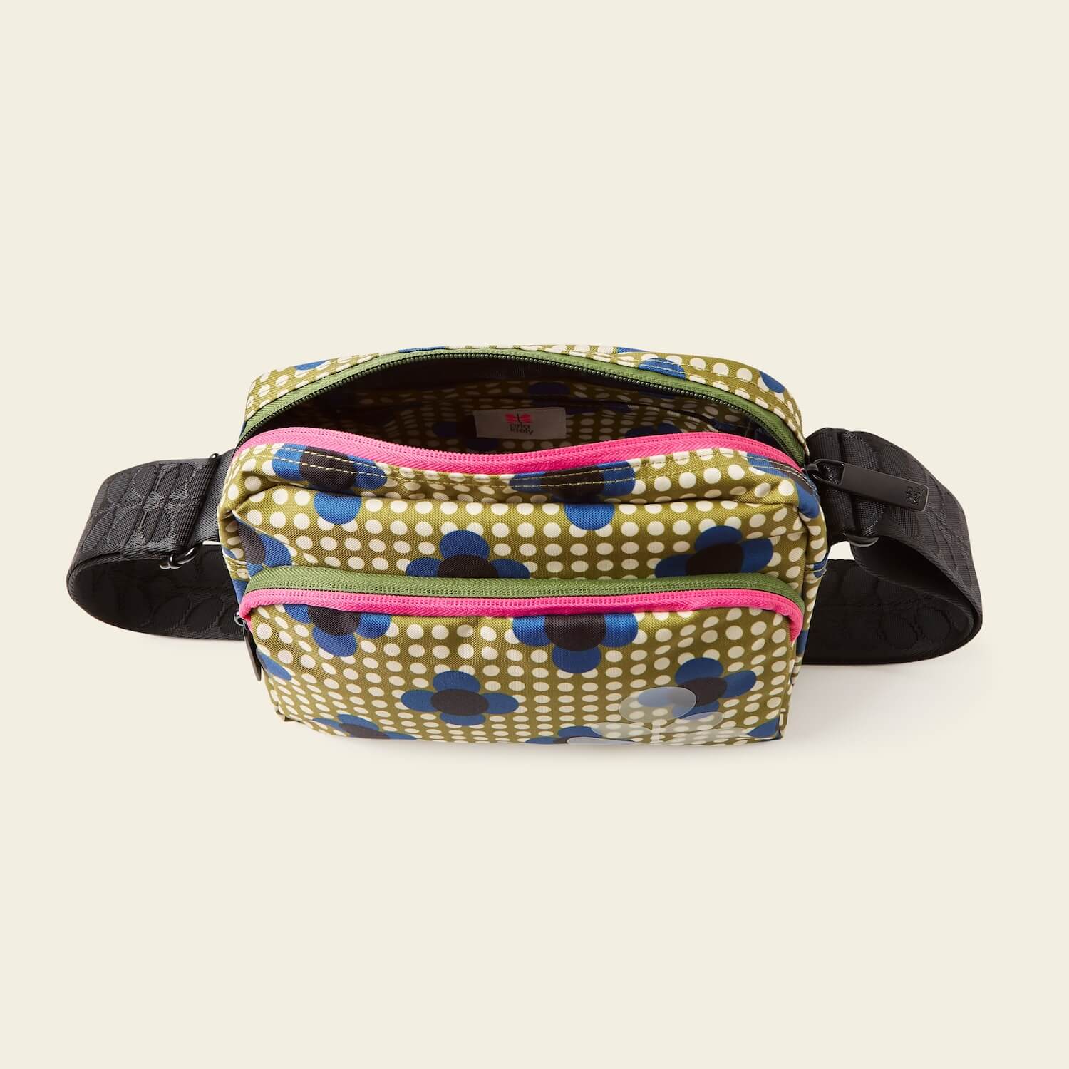 Angle Camera Bag - Flower Polka Dot Olive - Image 5