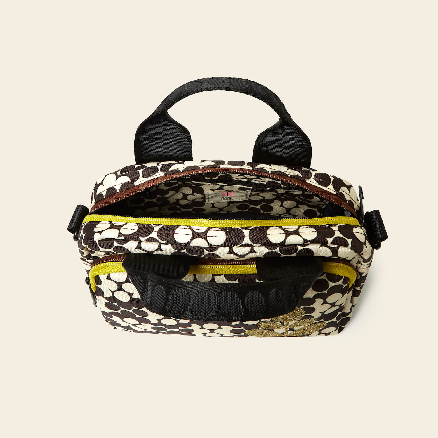 Angle Grab Crossbody - Puzzle Flower Porcini - Image 5