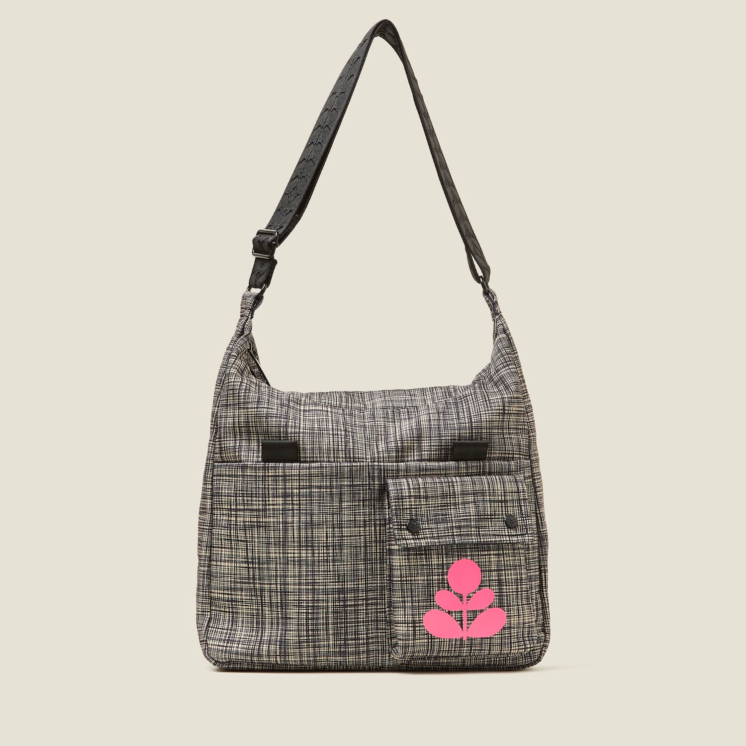 Area Hobo Crossbody - Scribble Print Black - Image 2