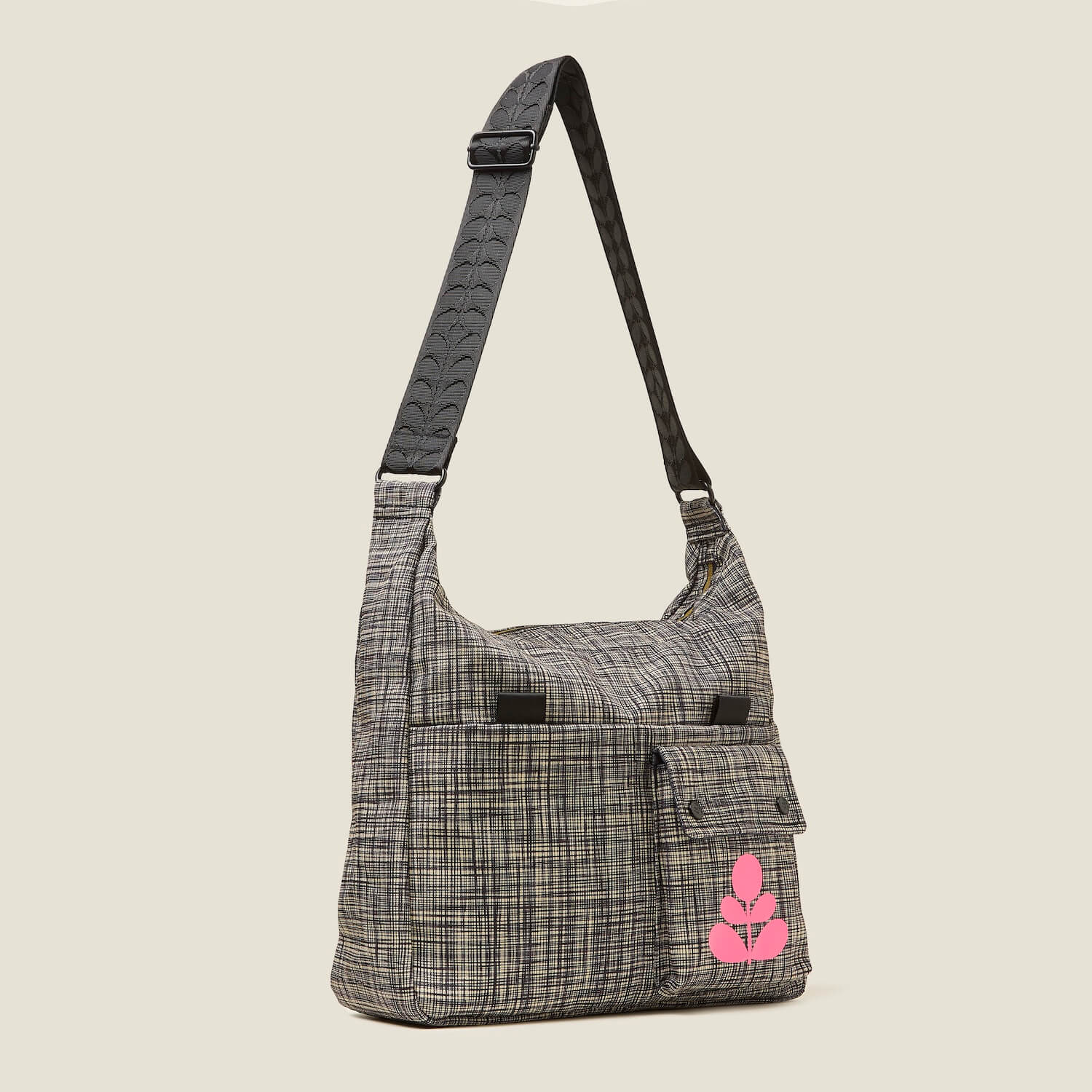 Area Hobo Crossbody - Scribble Print Black - Image 3
