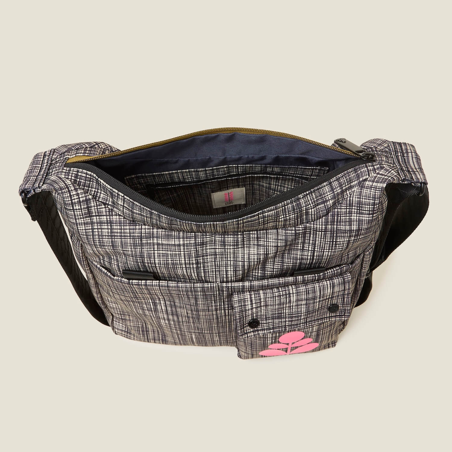Area Hobo Crossbody - Scribble Print Black - Image 6