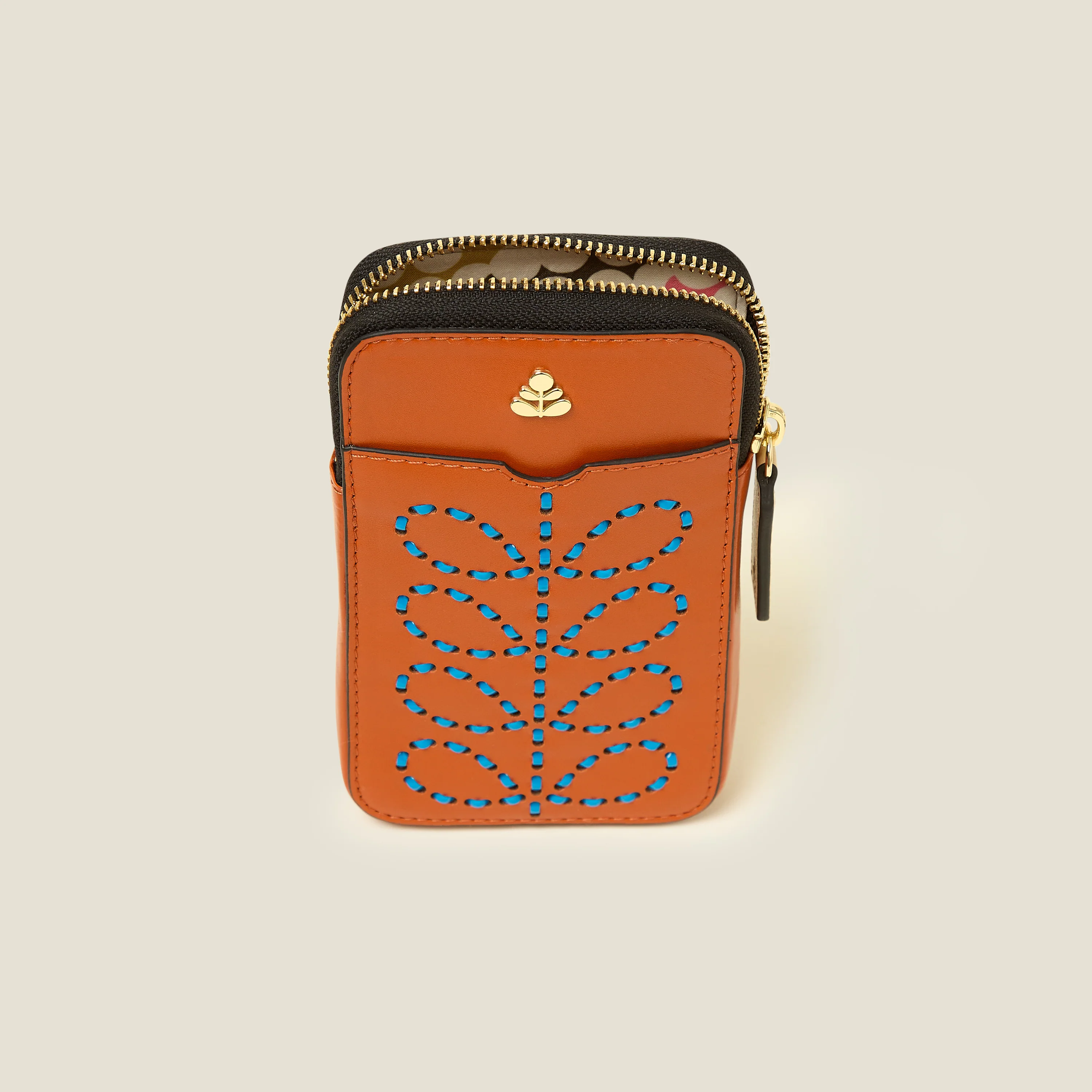 Ariel Phone Case - Whipstitch Stem Orange - Image 4
