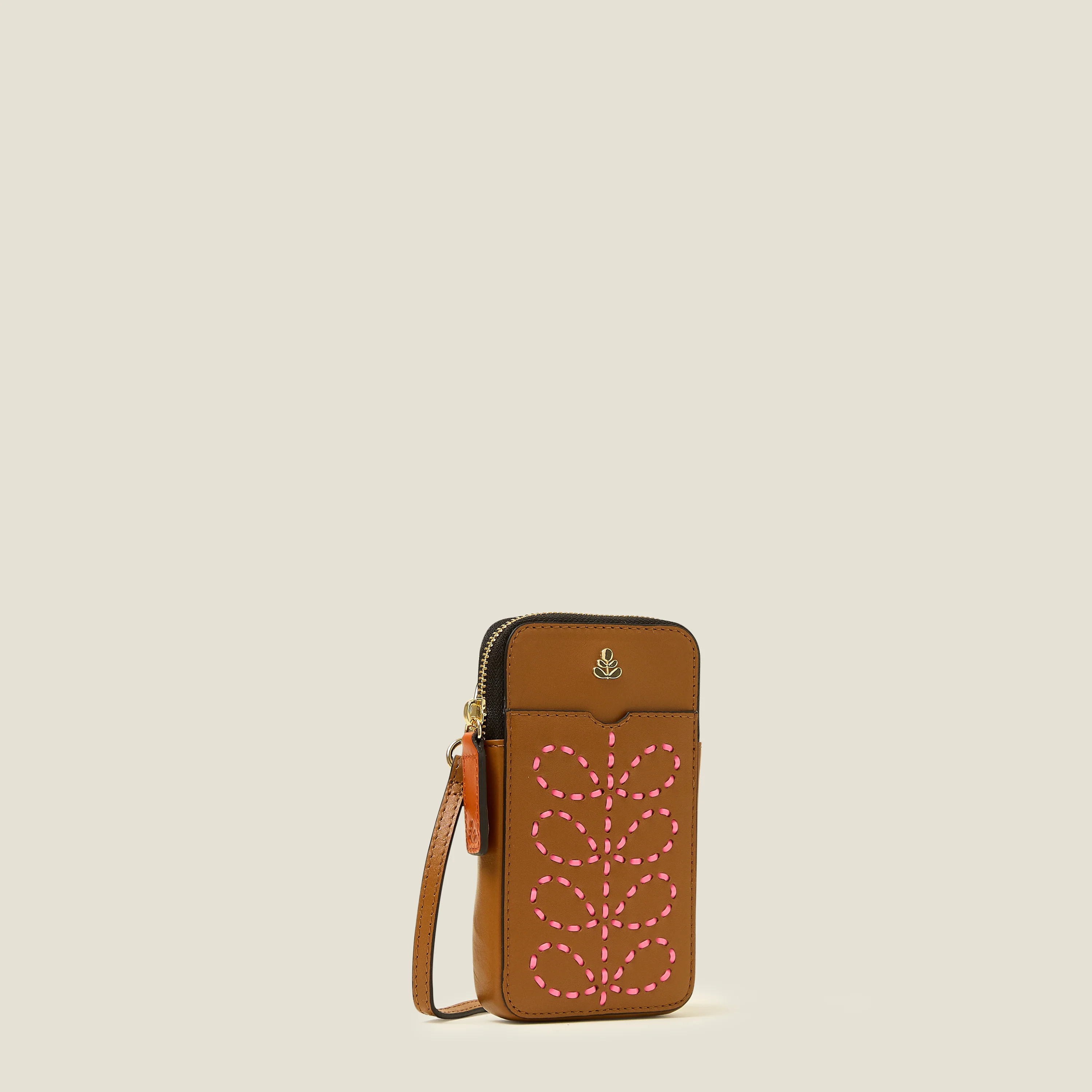 Ariel Phone Case - Whipstitch Stem Tan - Image 3
