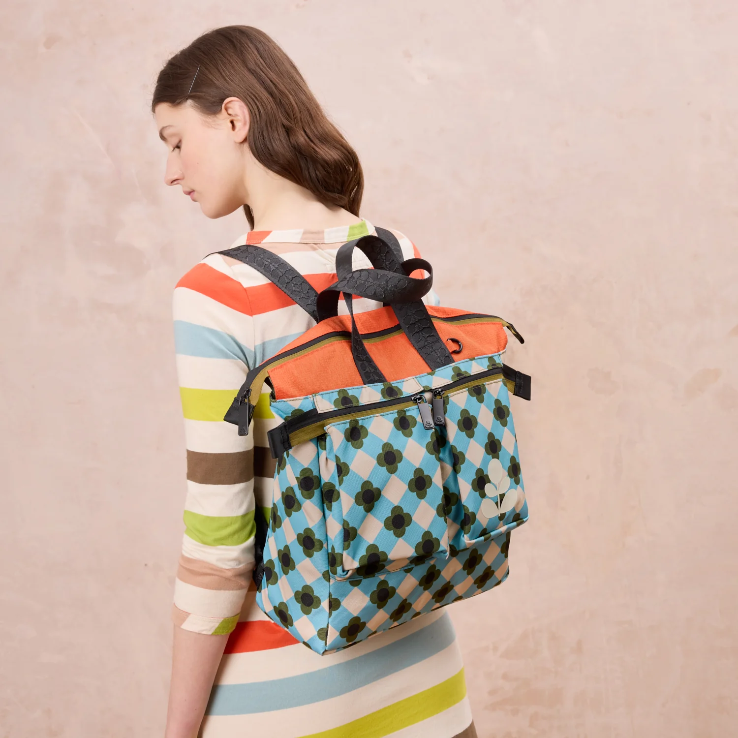 Axis Backpack - Flower Check Ziggurat - Image 5