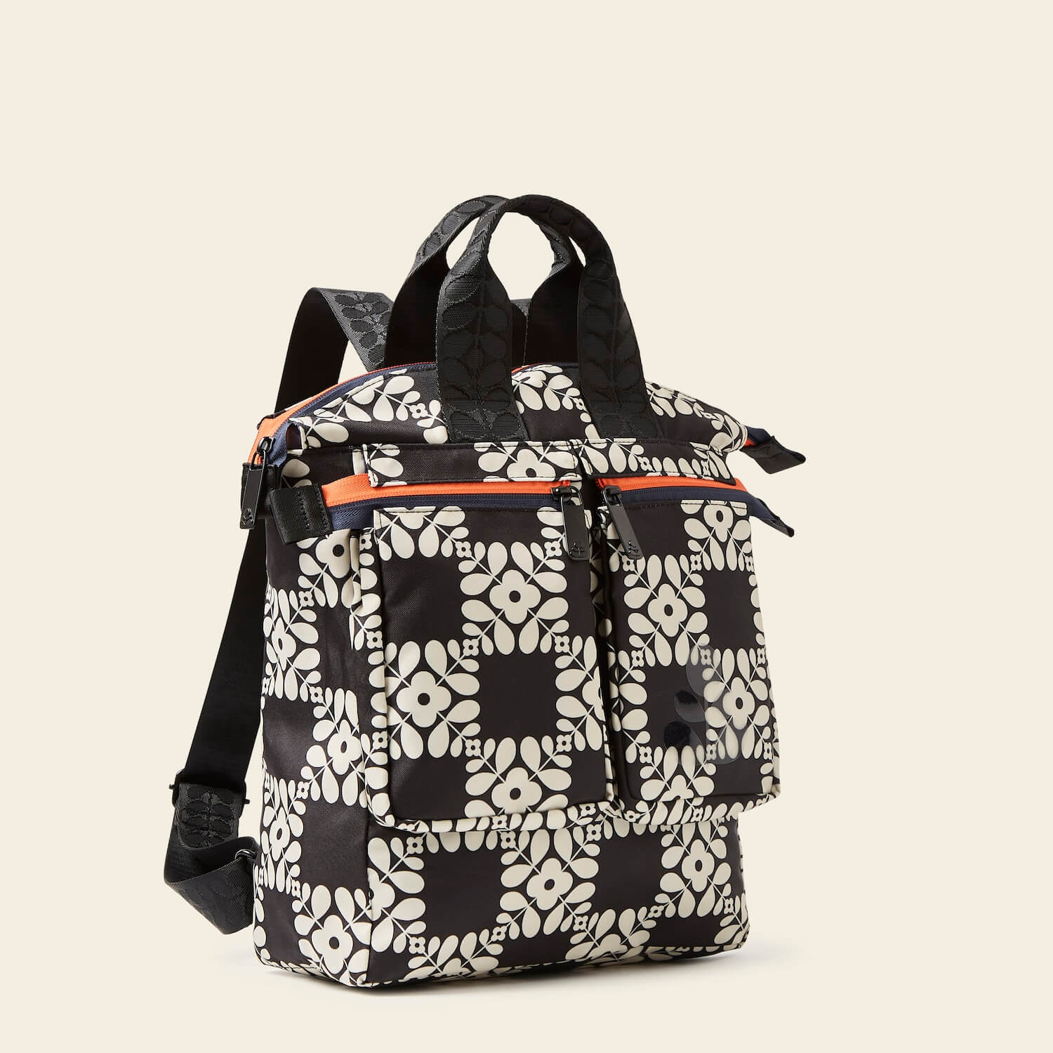 Axis Medium Backpack - Lattice Flower Tile Onyx - Image 3