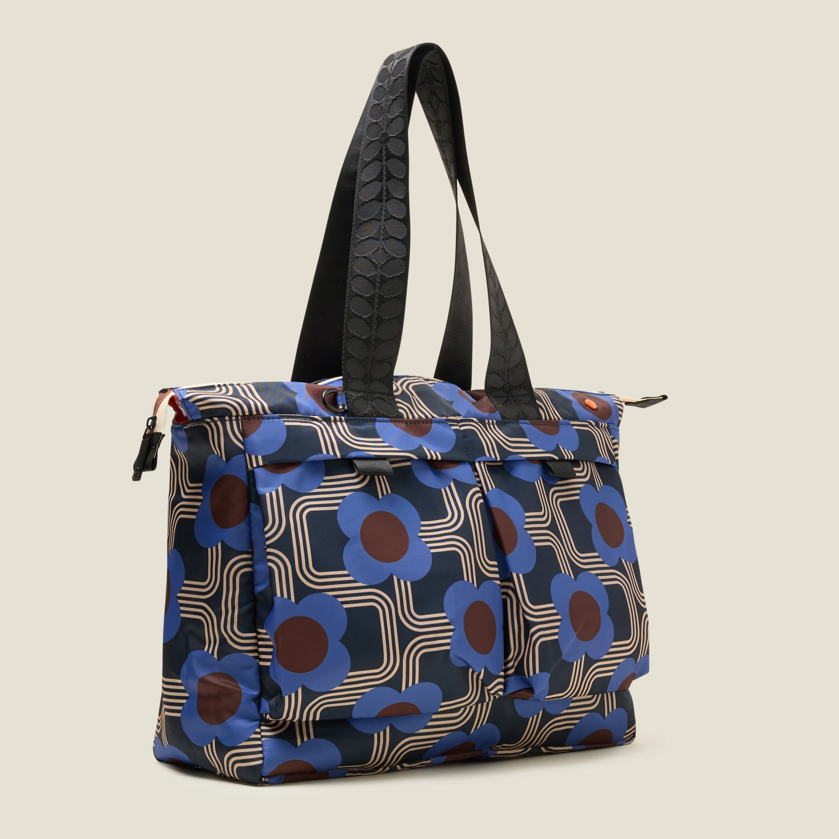 Axis Tote Bag - Electric Flora Cobalt - Image 3