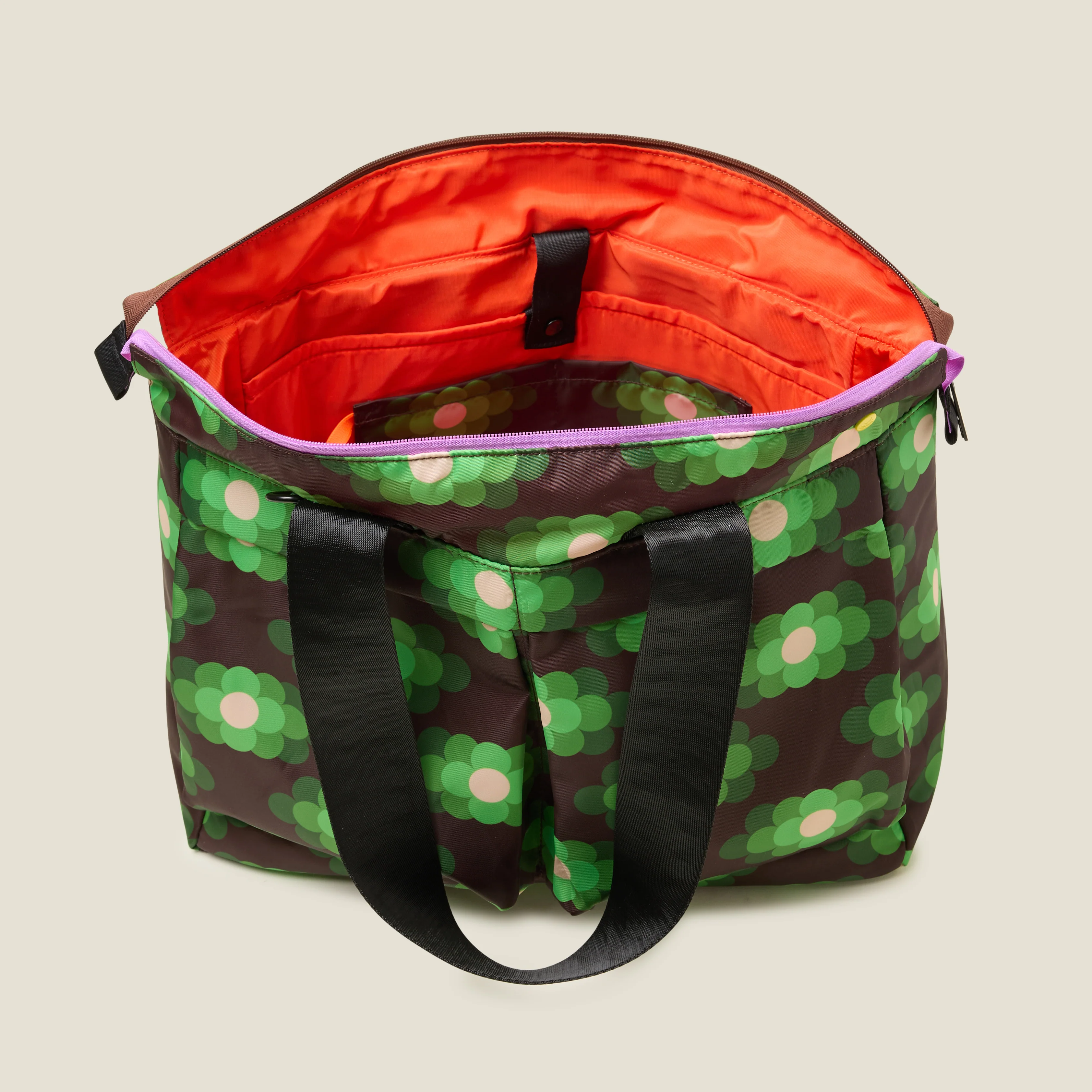 Axis Tote Bag - Flower Haze Neon Green - Image 6