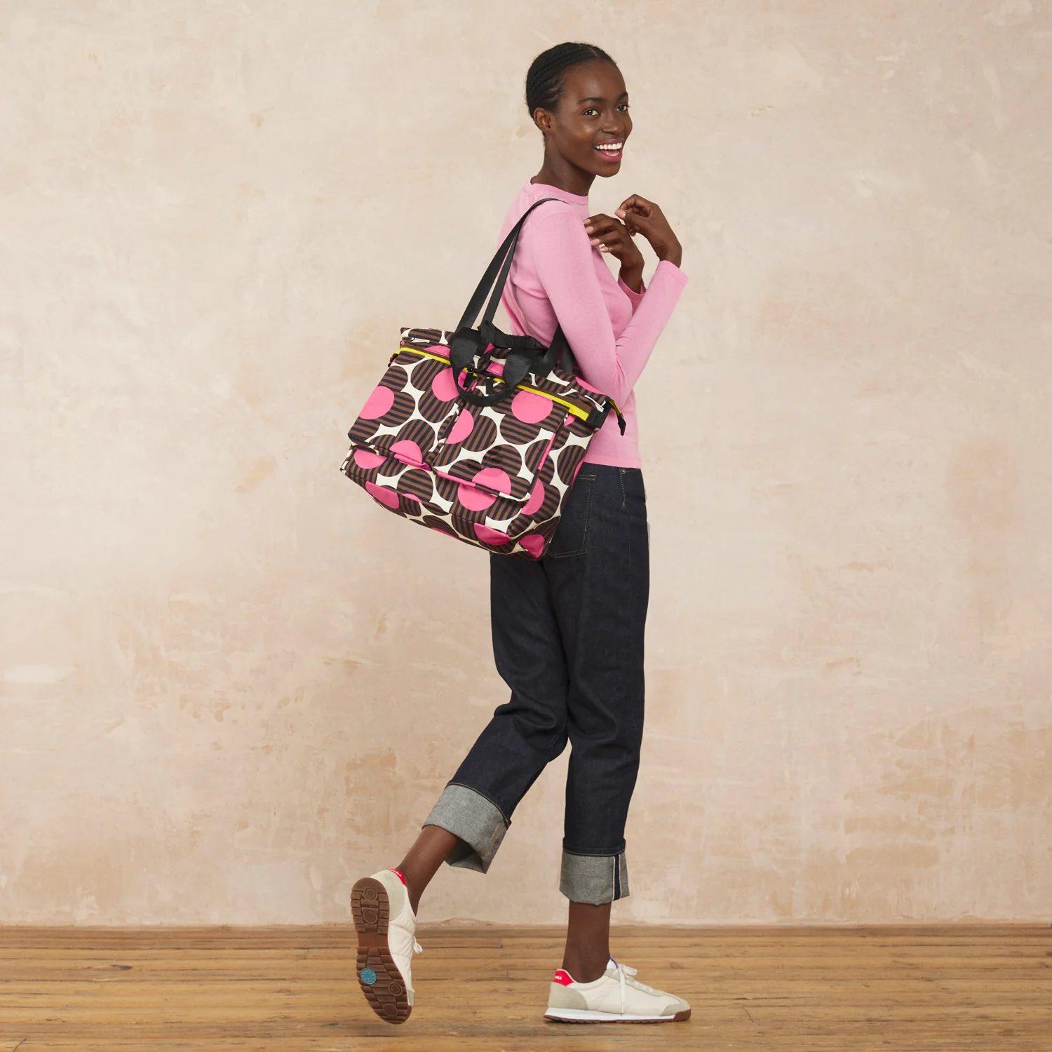 Axis Tote - Striped Flower Azalea - Image 6