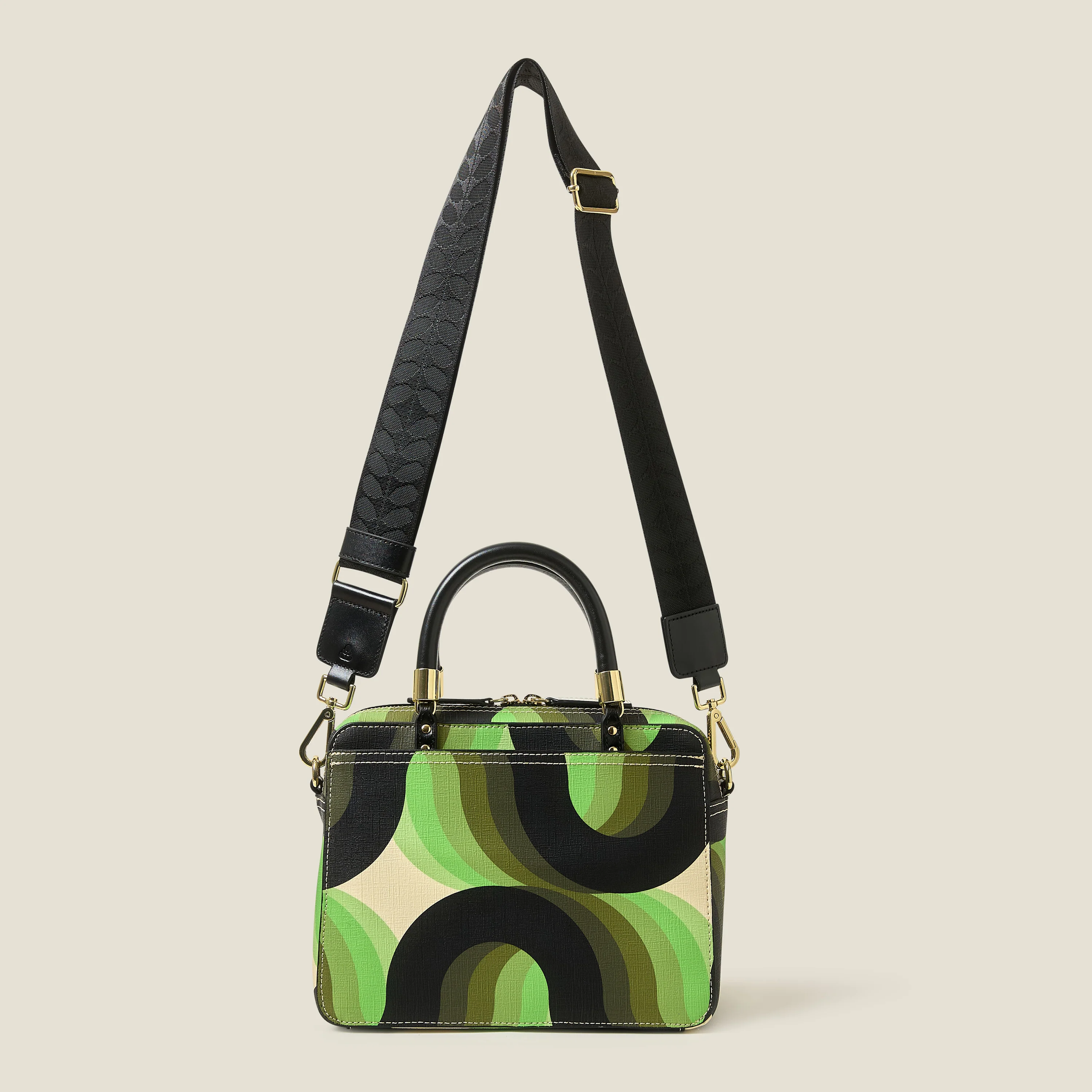 Medium Block Handbag - Rolling Waves Electra - Image 4