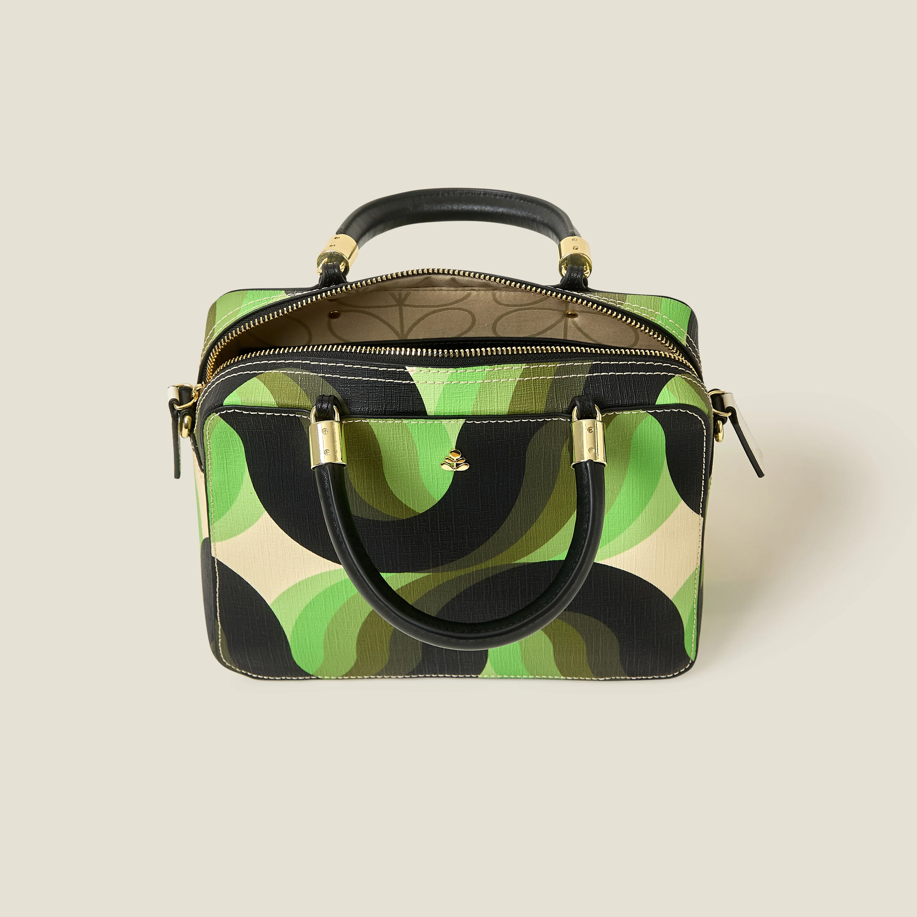 Medium Block Handbag - Rolling Waves Electra - Image 5