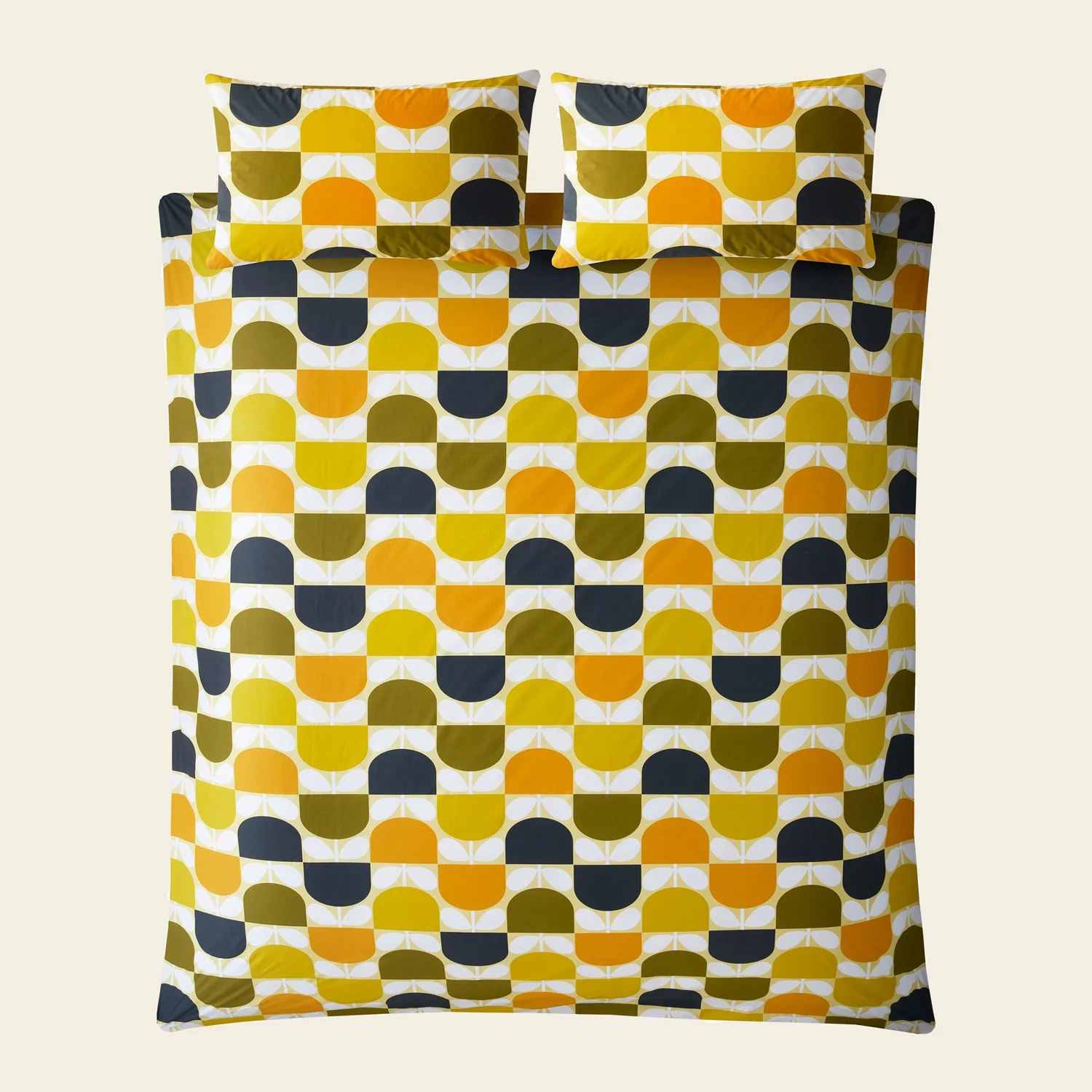Block Stem Bed Linen Set - Lemon - Image 2