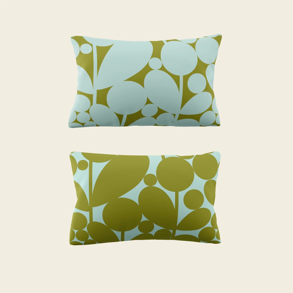 Bubble Flower Reversible Bed Linen Set - Aqua Seagrass - Image 3