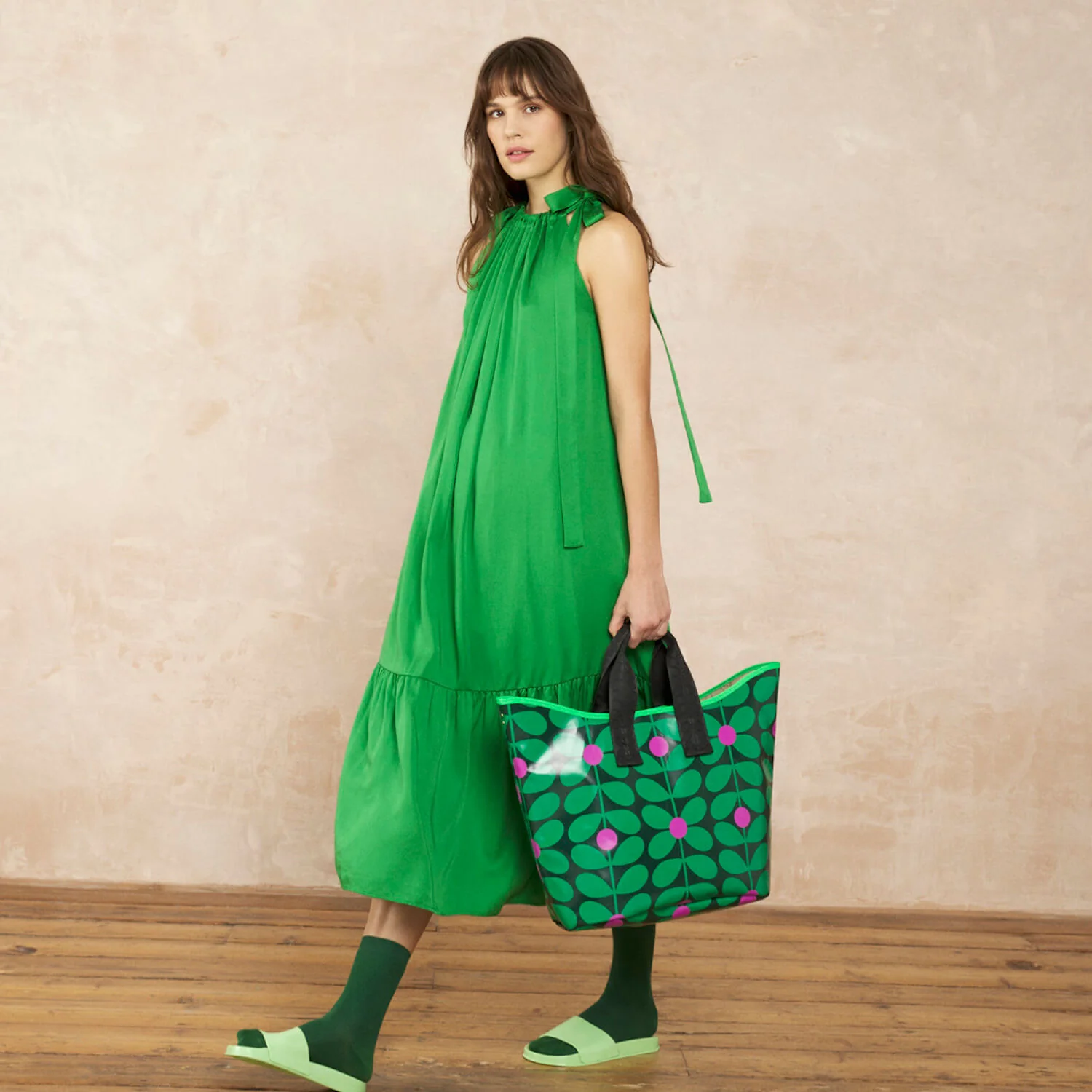 Carryall Large Tote - Sixties Stem Emerald - Image 6