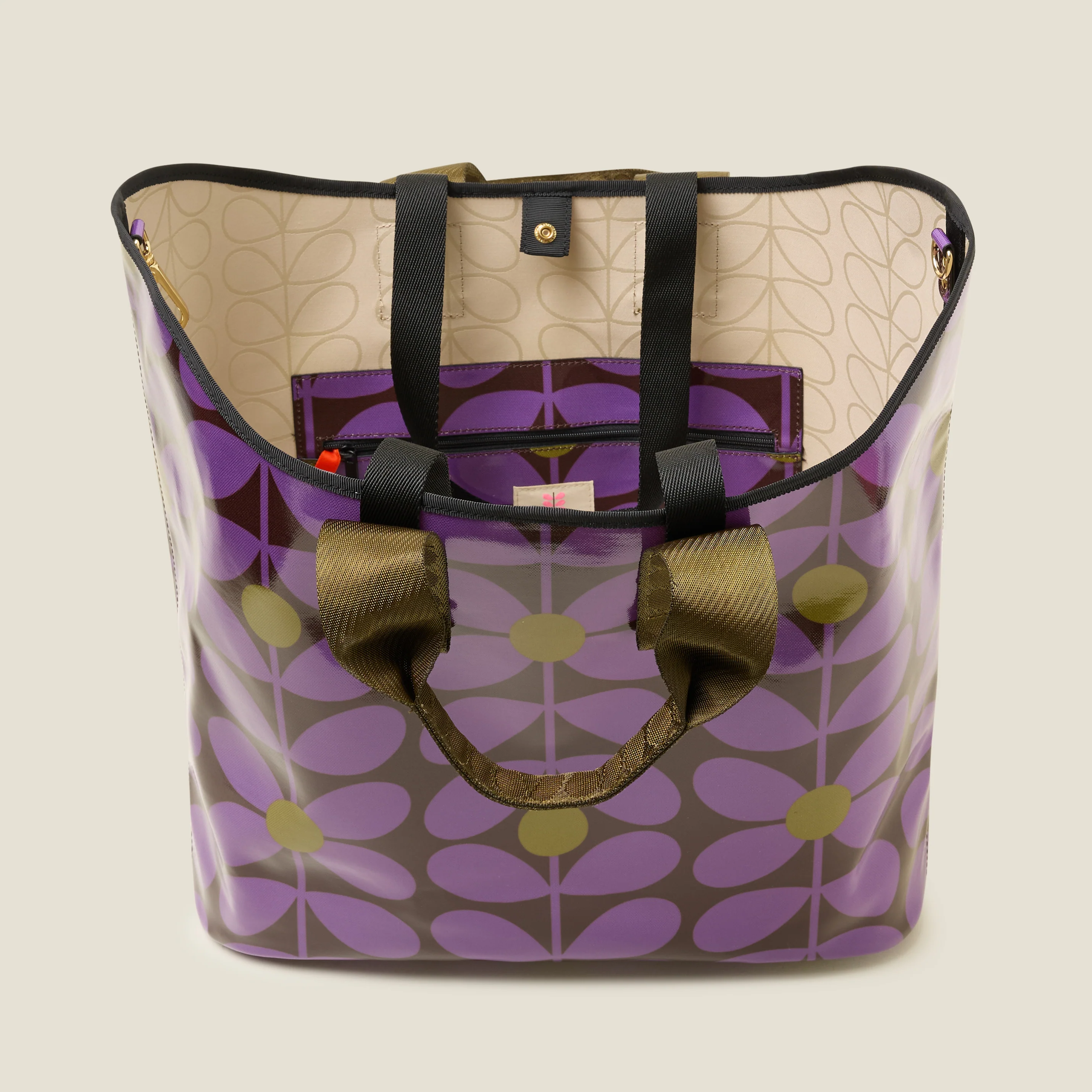 Carryall Large Tote Bag - Sixties Stem Orchid - Image 5