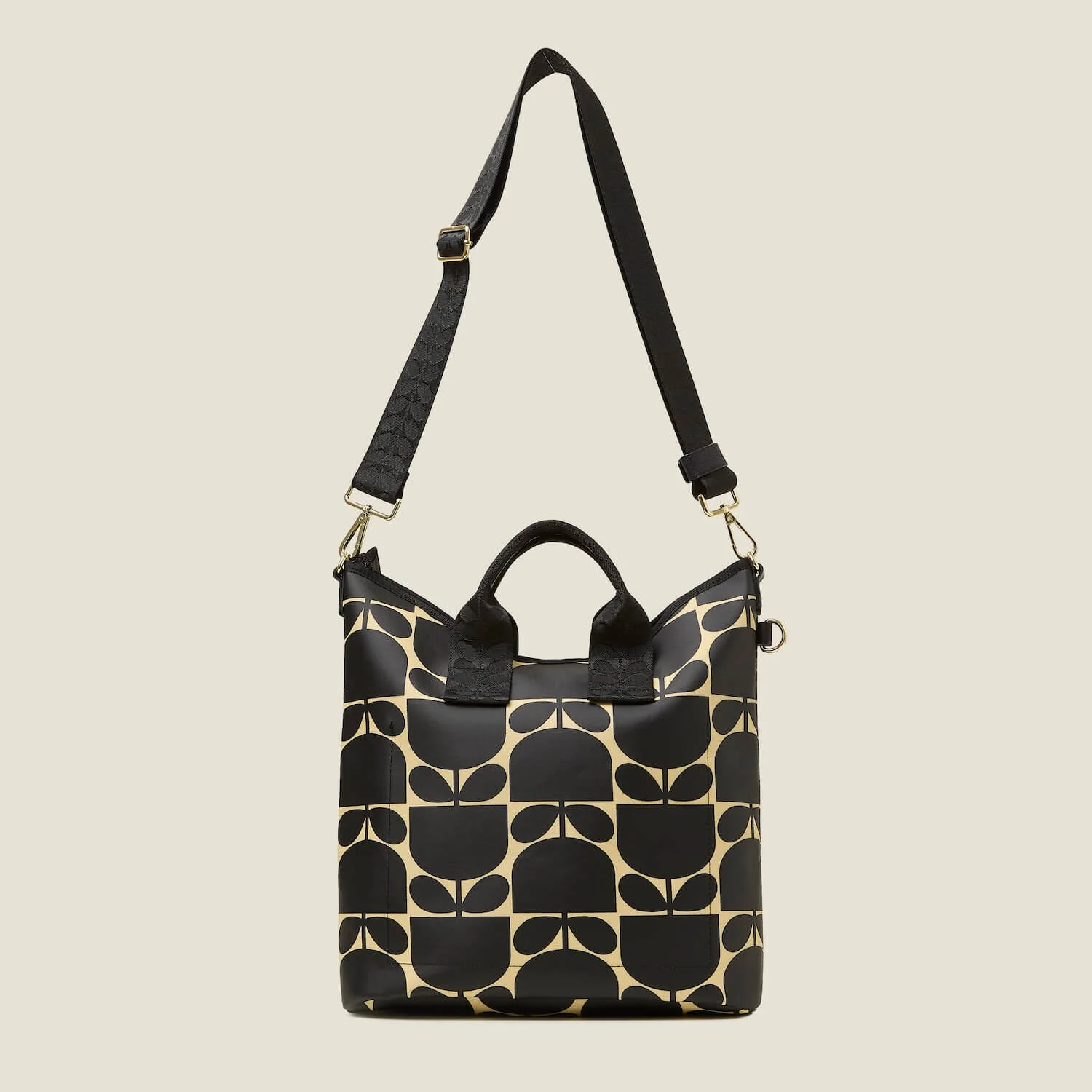 Carrygrab Bucket Bag - Block Flower Monochrome - Image 4