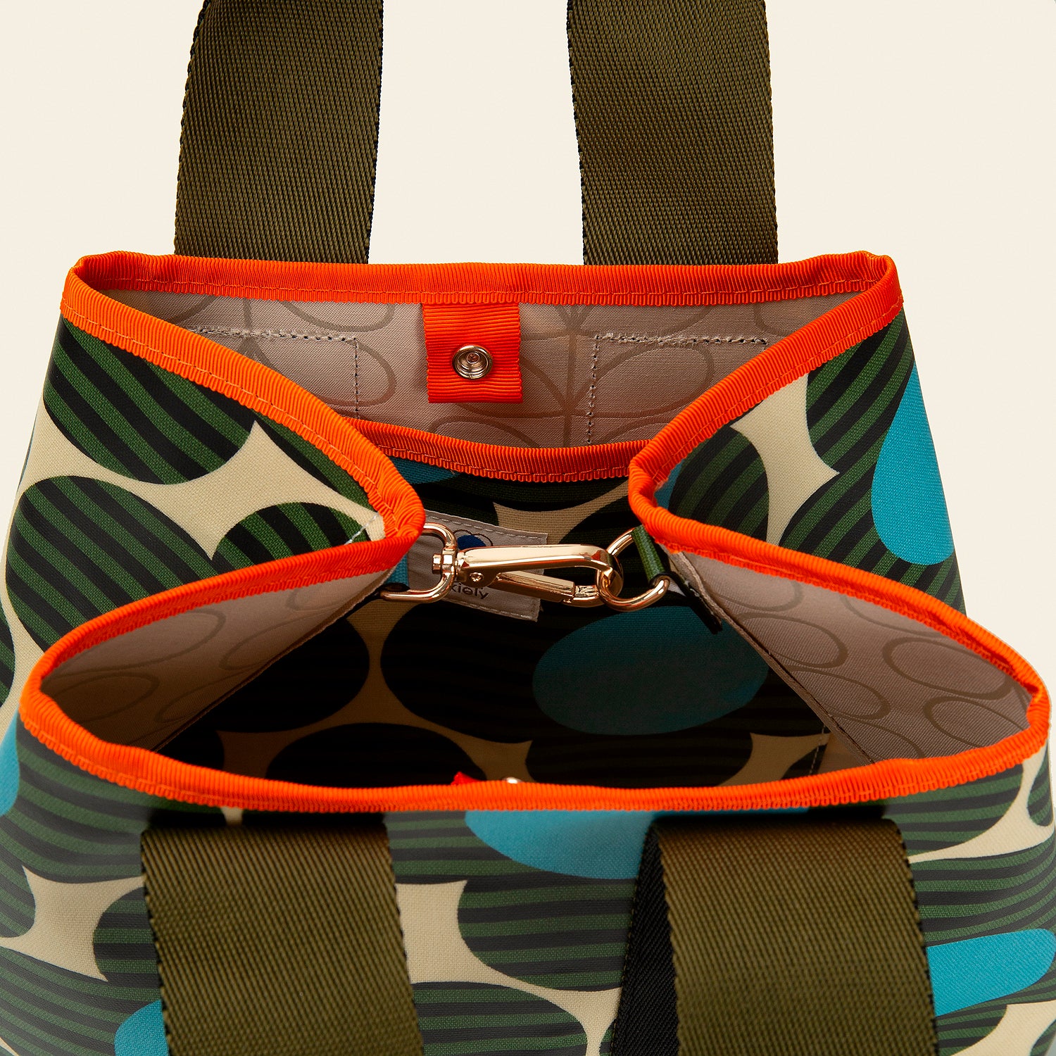 Carrysmall Medium Tote - Stripe Flower Calypso - Image 4