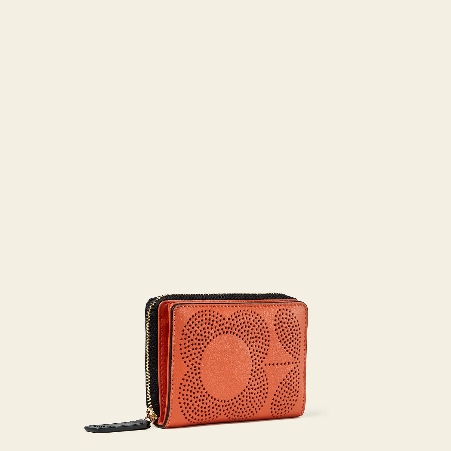 Celia Wallet - Punched Tall Flower Orange - Image 2