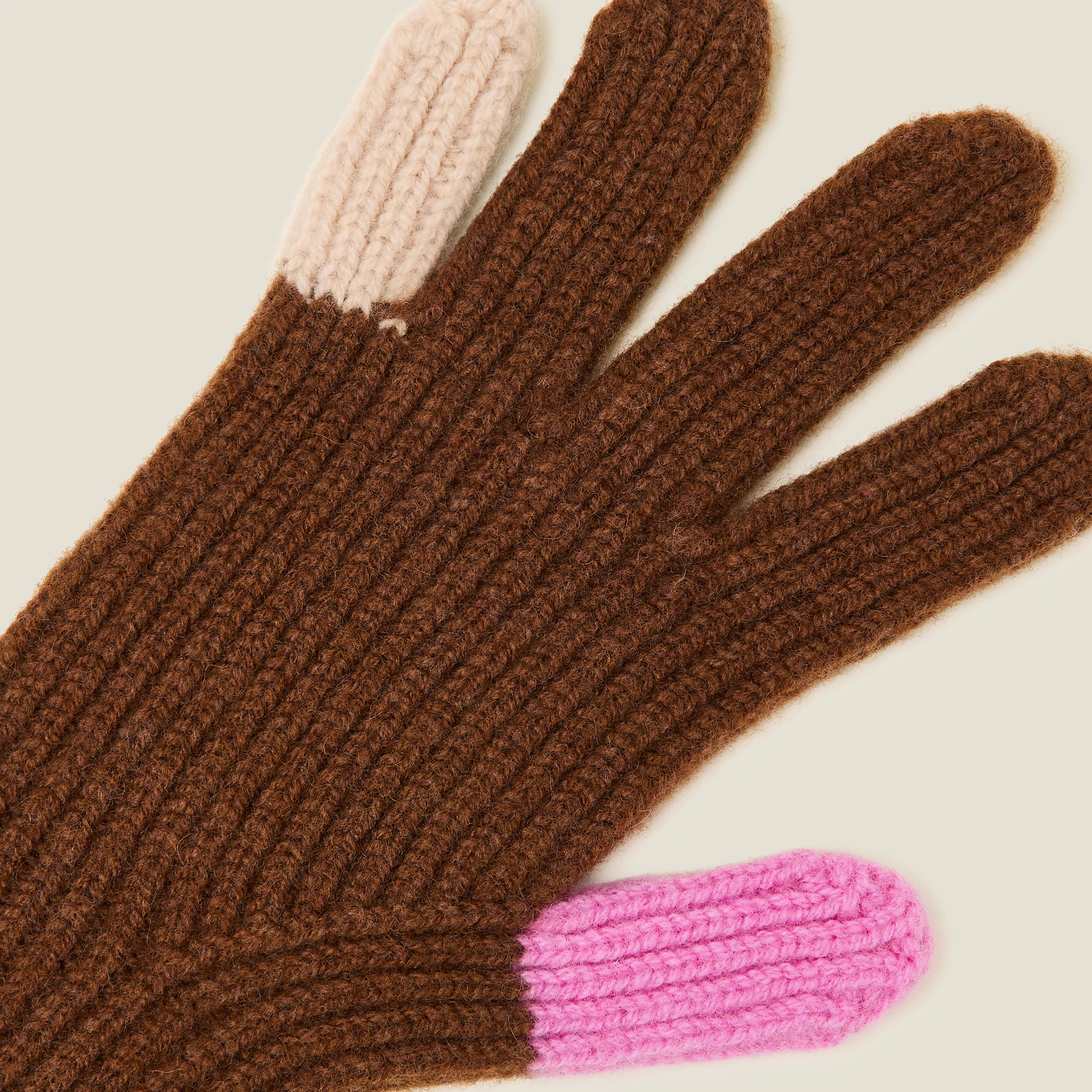 Colour Pop Wool Gloves - Orange Sienna - Image 3