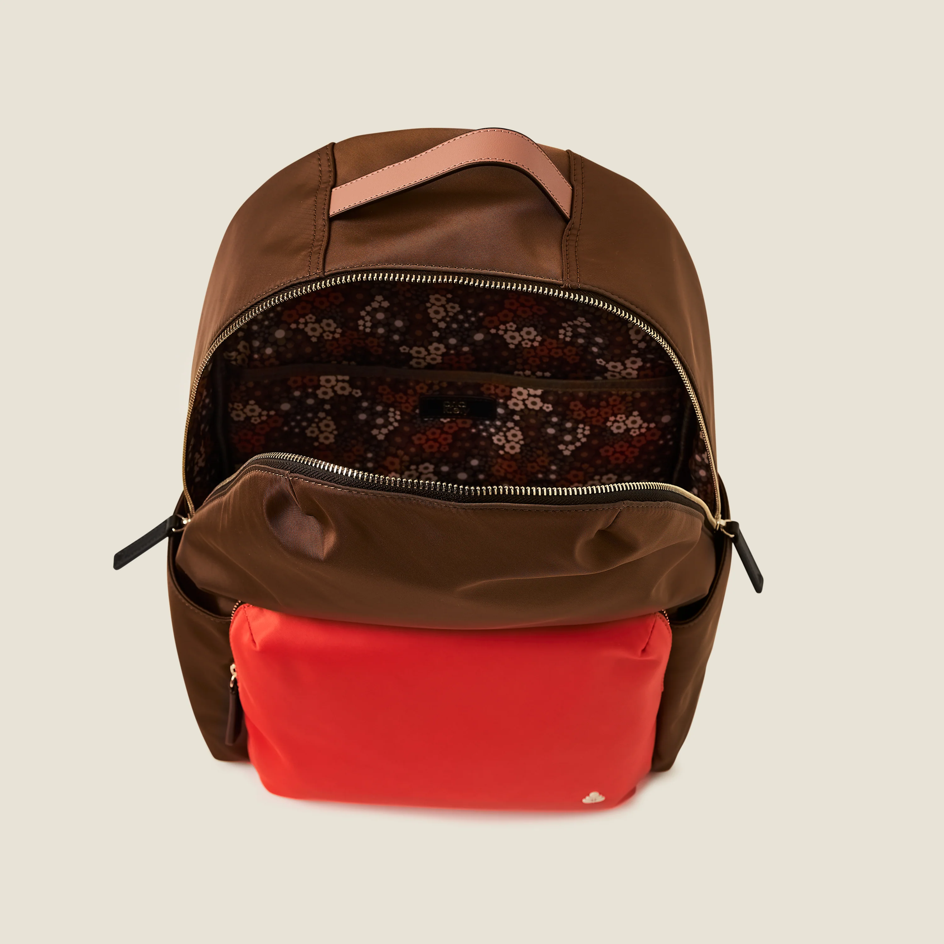Colourblock Backpack - Brown - Image 4