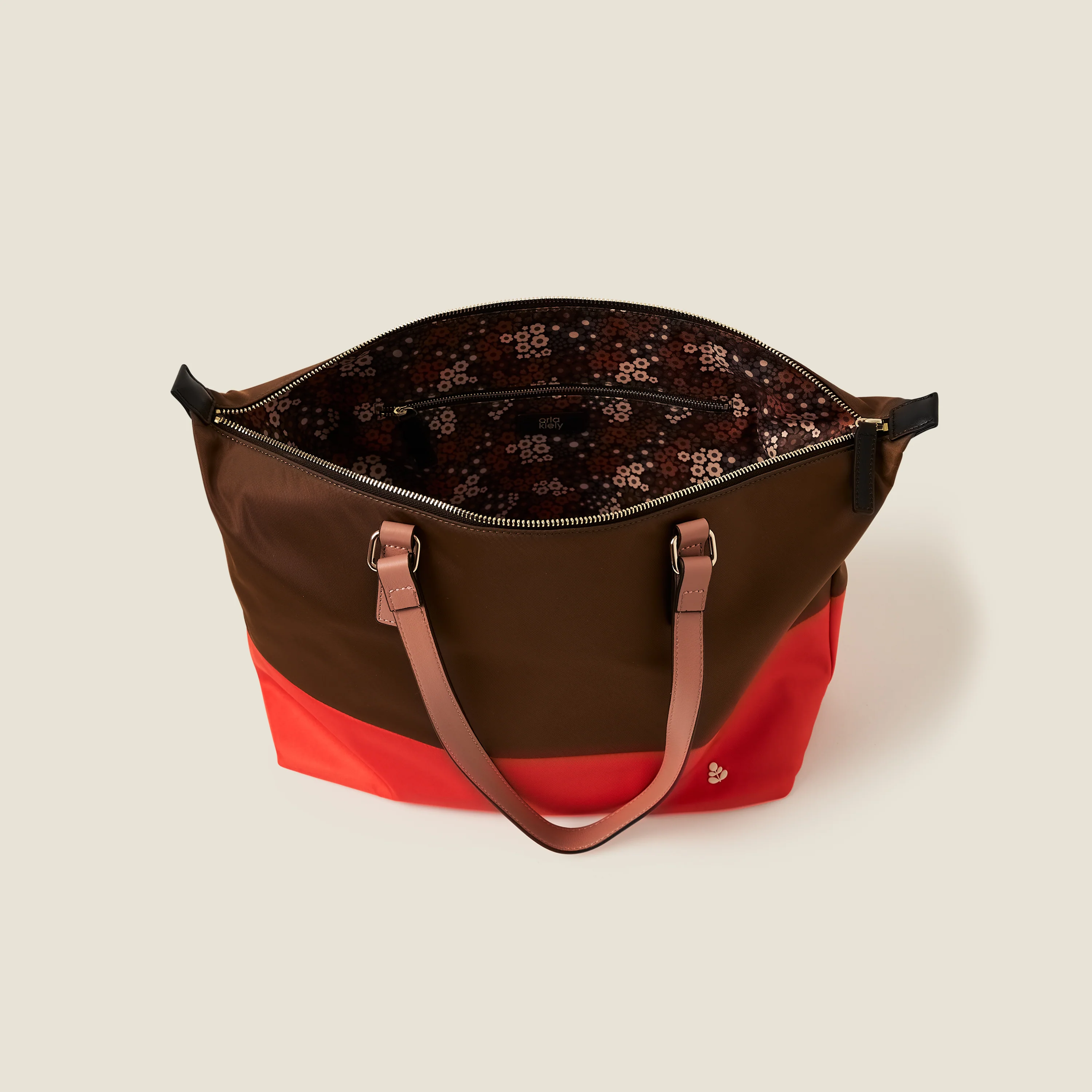 Colourblock Tote Bag - Brown - Image 5