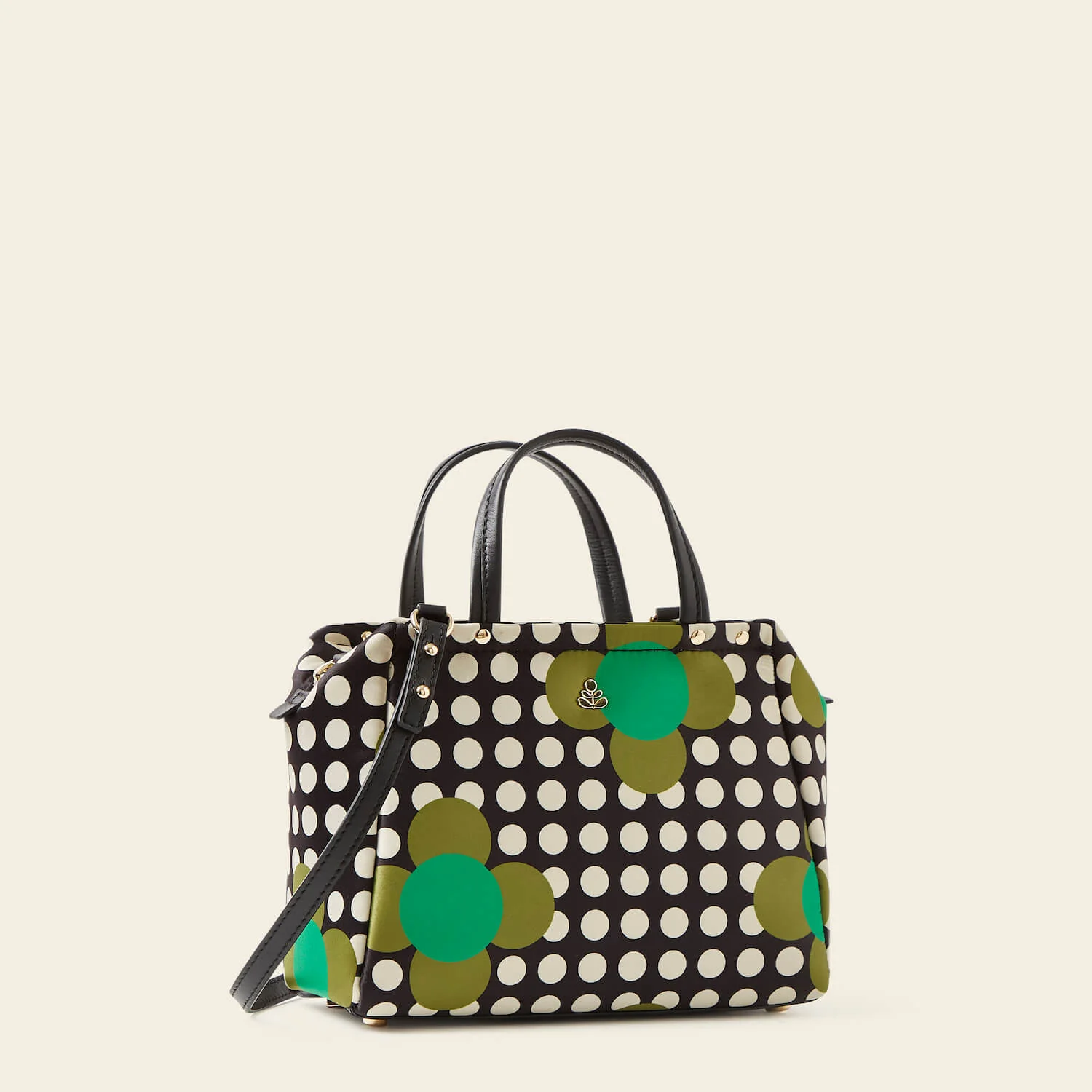 Concertina Crossbody Tote - Jewel Flower Polka Dot - Image 3