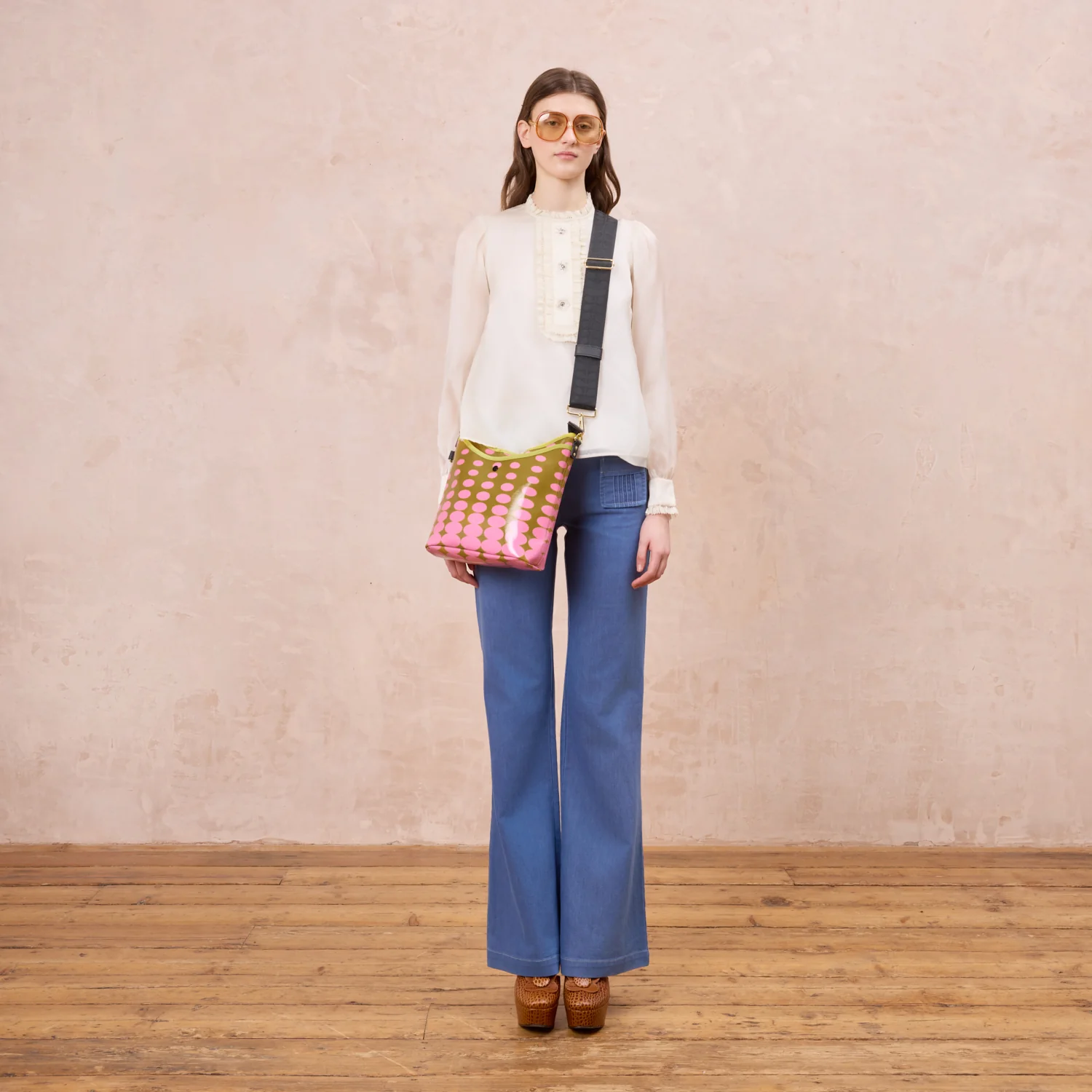 Cross Carry Crossbody - Optical Oval Ochre - Image 2