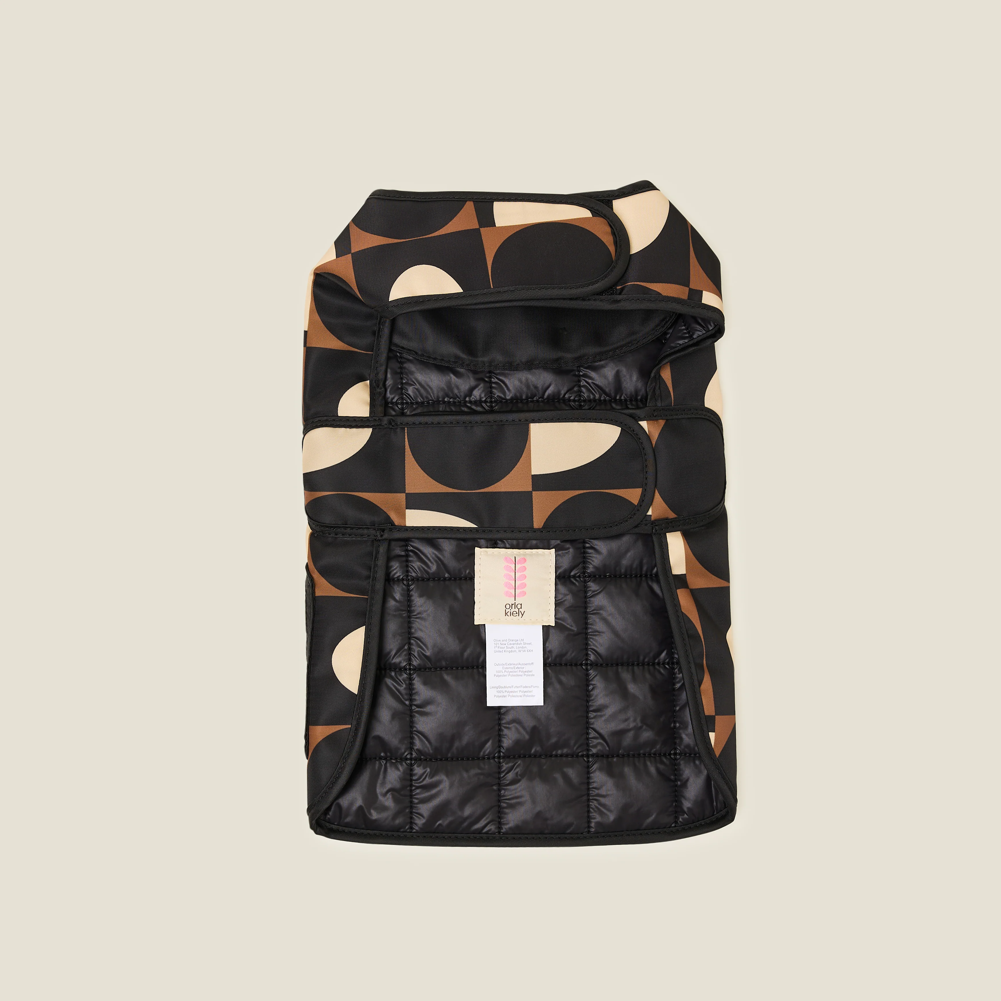 Dog Coat - Spot Square Mocha - Image 5