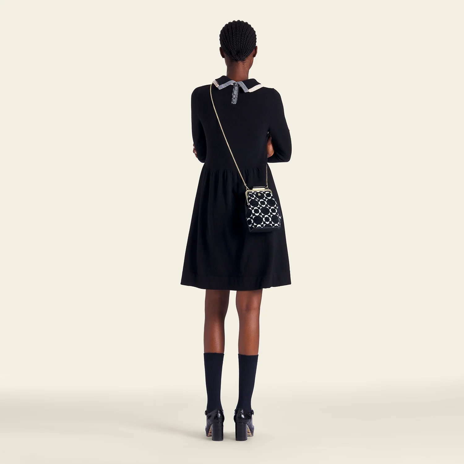 Dolly Mini Crossbody - Retro Tile Black - Image 2