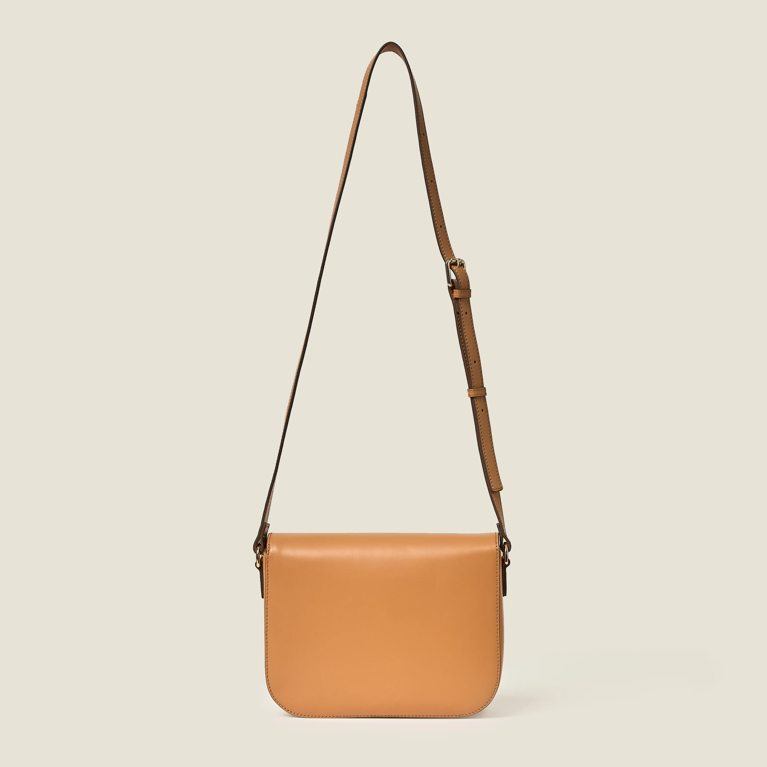 Eclipse Leather Crossbody Bag - Light Tan - Image 4