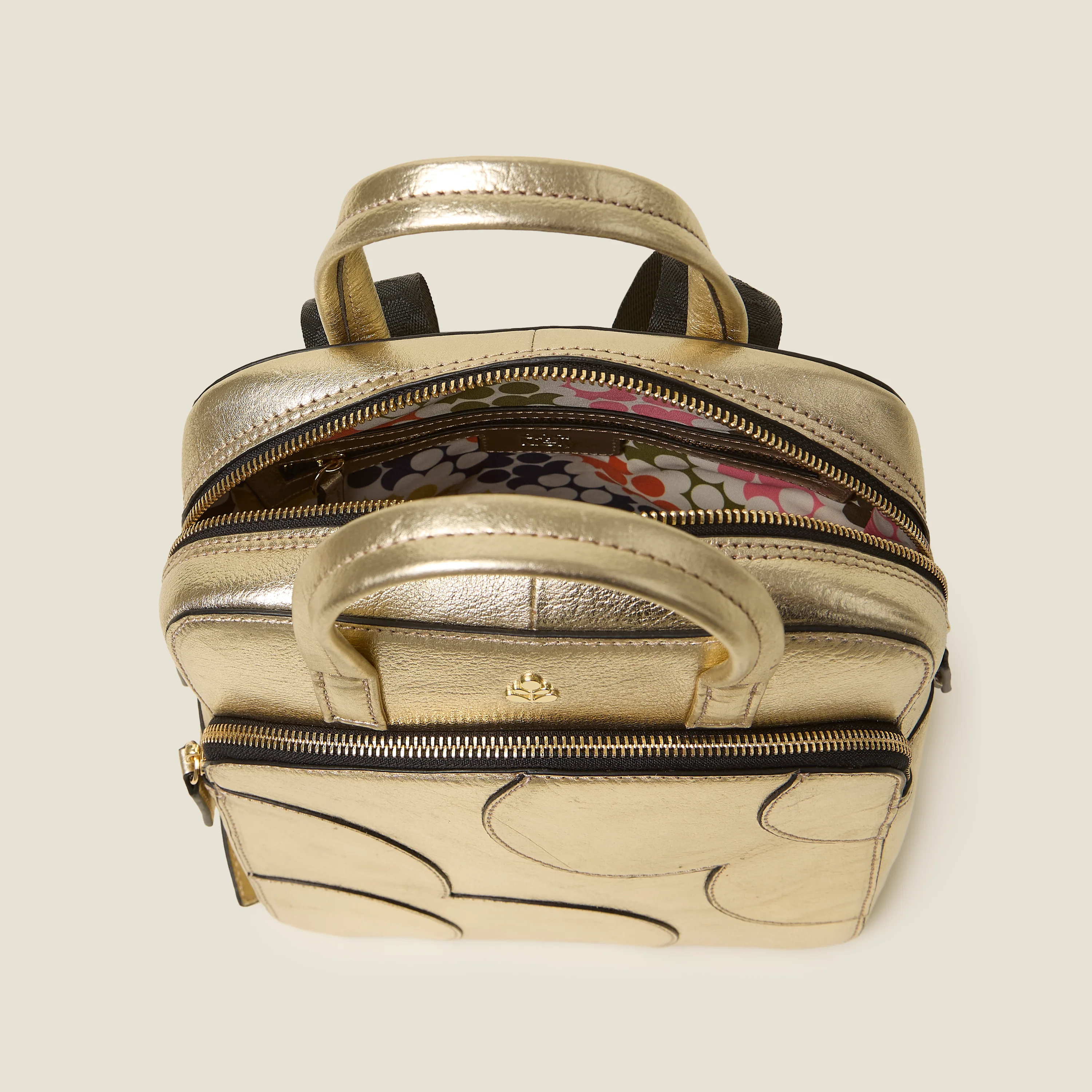 Emilia Petite Backpack - Spot Flower Gold - Image 5