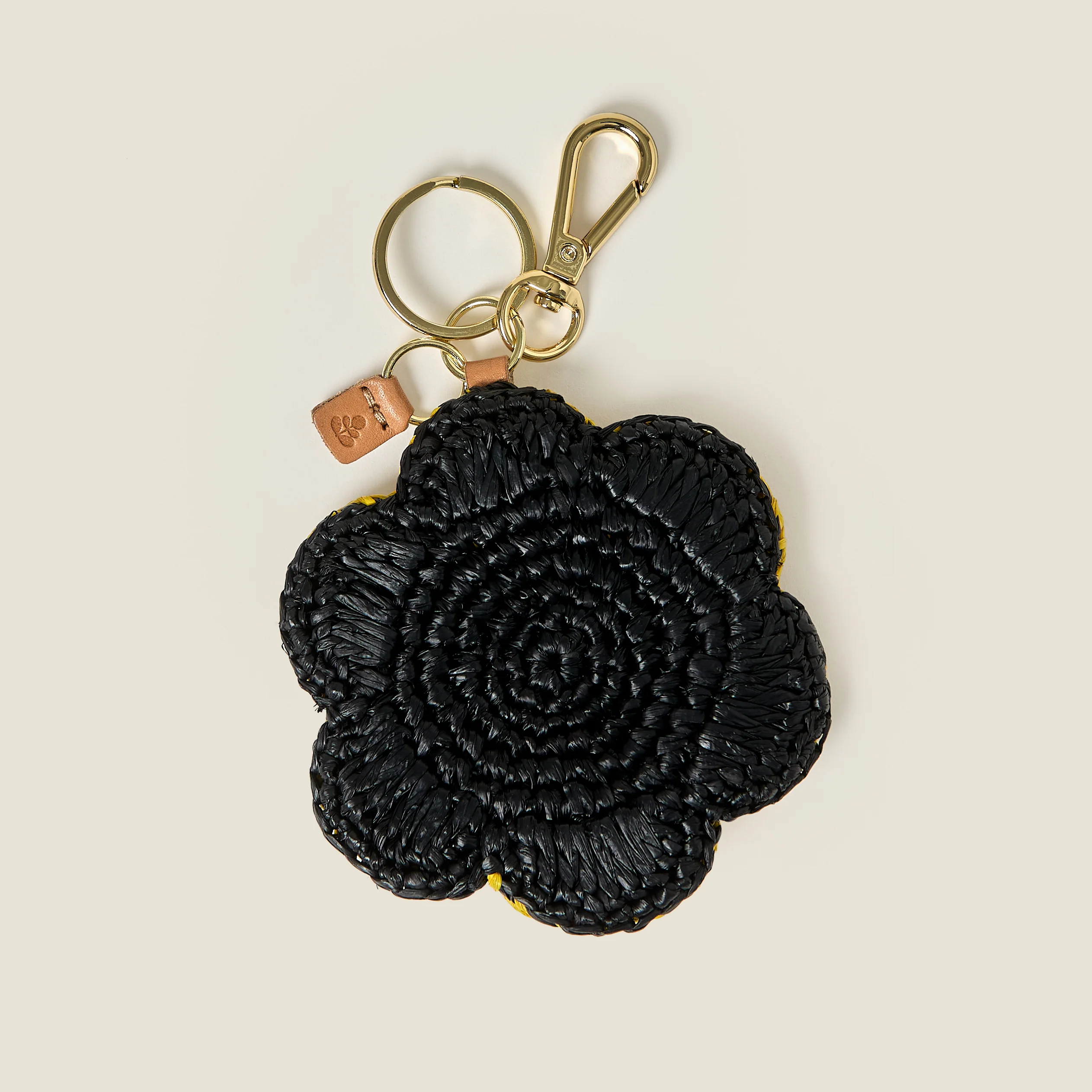Flower Raffia Keyring - Sunflower - Image 2