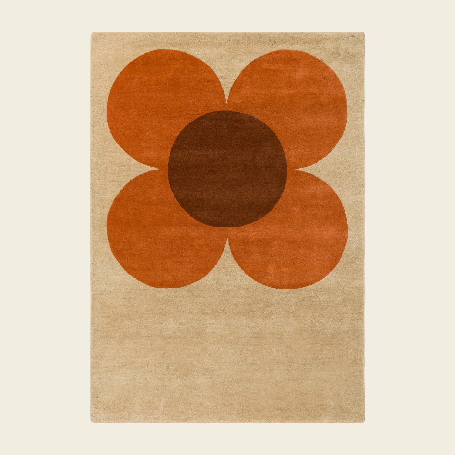 Flower Placement Rug - Pumpkin Ecru - Image 3