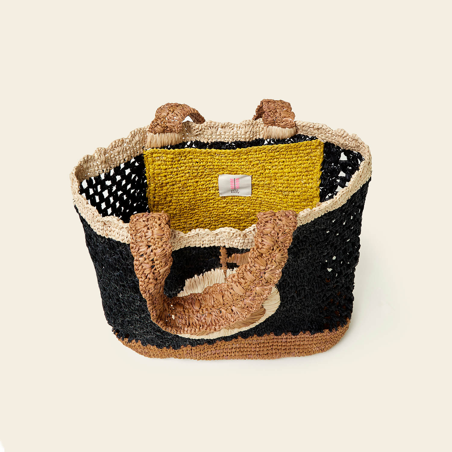 Raffia Basket Bag - Pear - Image 5