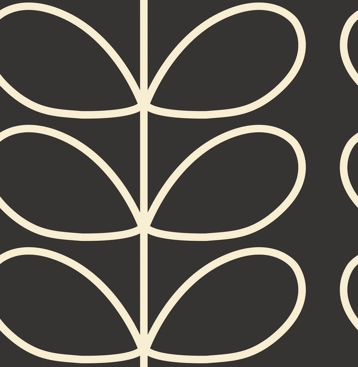 Giant Linear Stem Charcoal Wallpaper - 52cm x 10m - Image 2