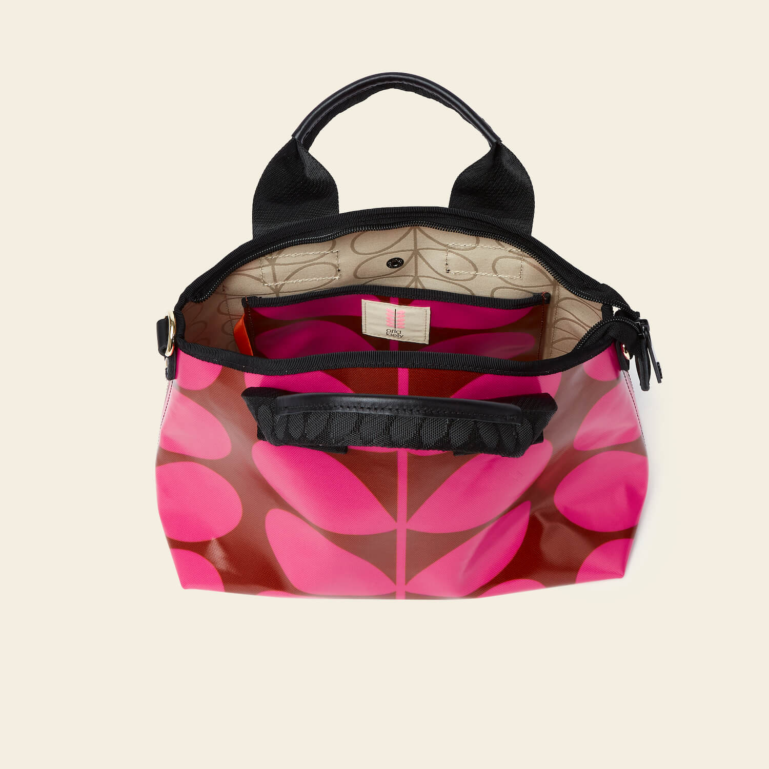 Hand Carry Handbag - Solid Stem Cerise - Image 5