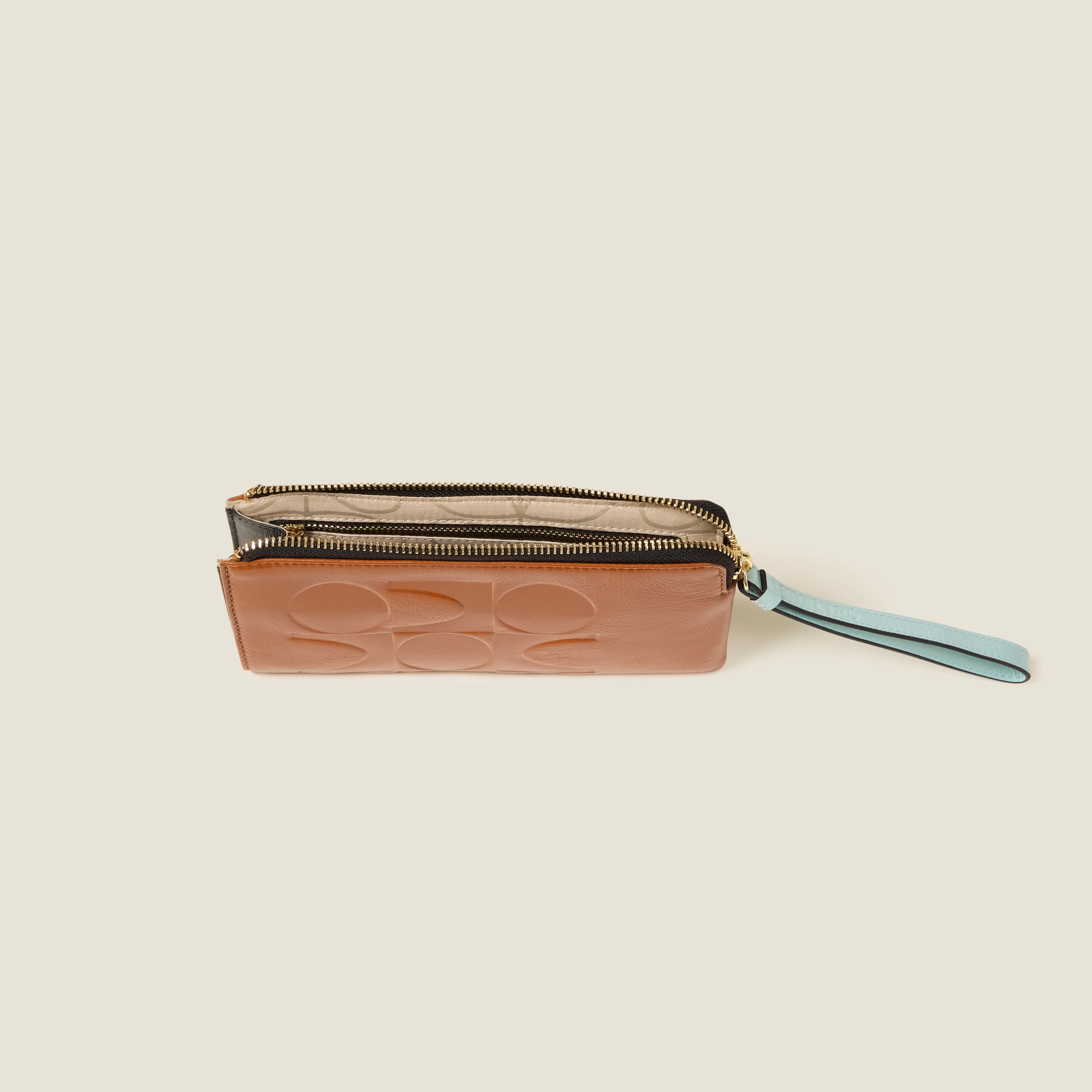 Hold On Leather Wristlet - OK Colourblock Sienna - Image 4