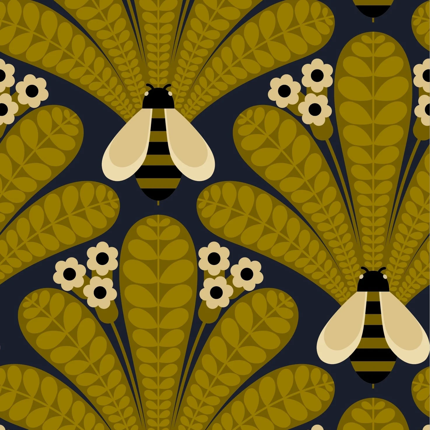 Honey-Bee Lichen Wallpaper Sample