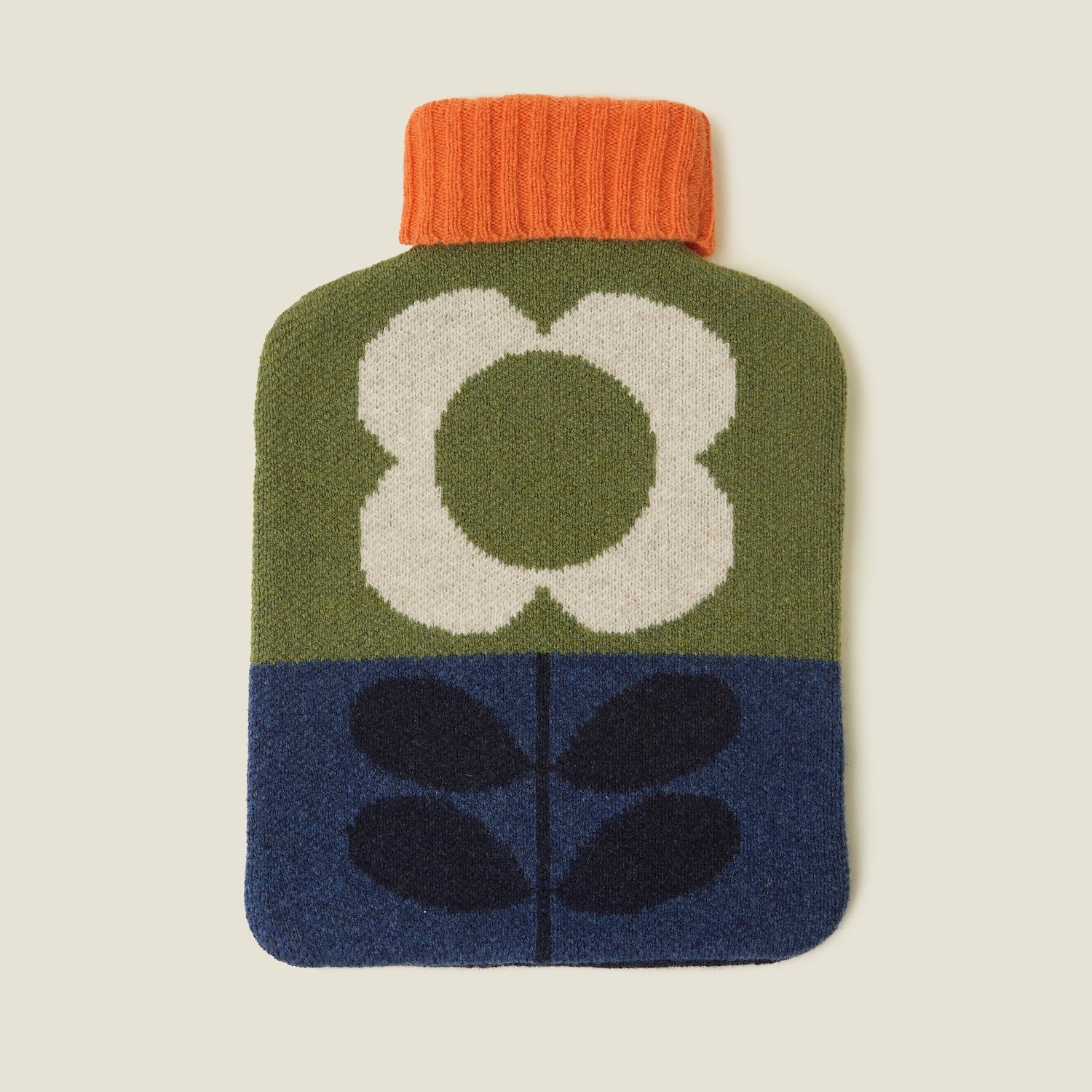 Hot Water Bottle Cover & Wool Blanket Bundle - Green - Image 2