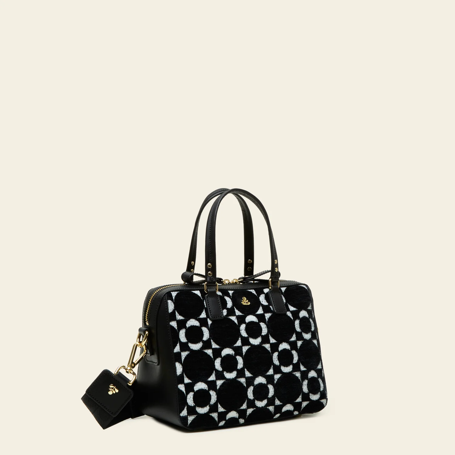 Iris Handbag - Retro Tile Black - Image 4