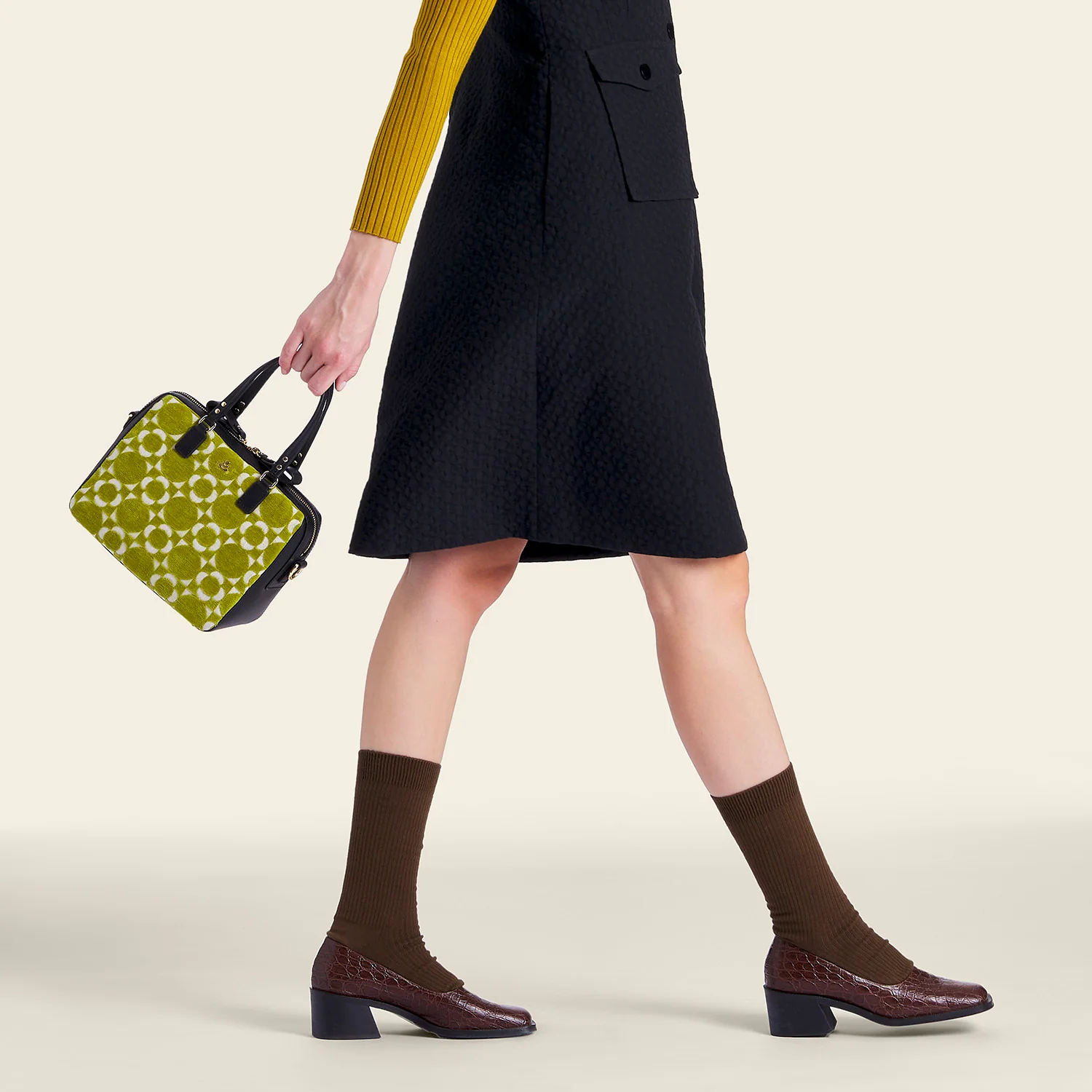 Iris Handbag - Retro Tile Seagrass - Image 2