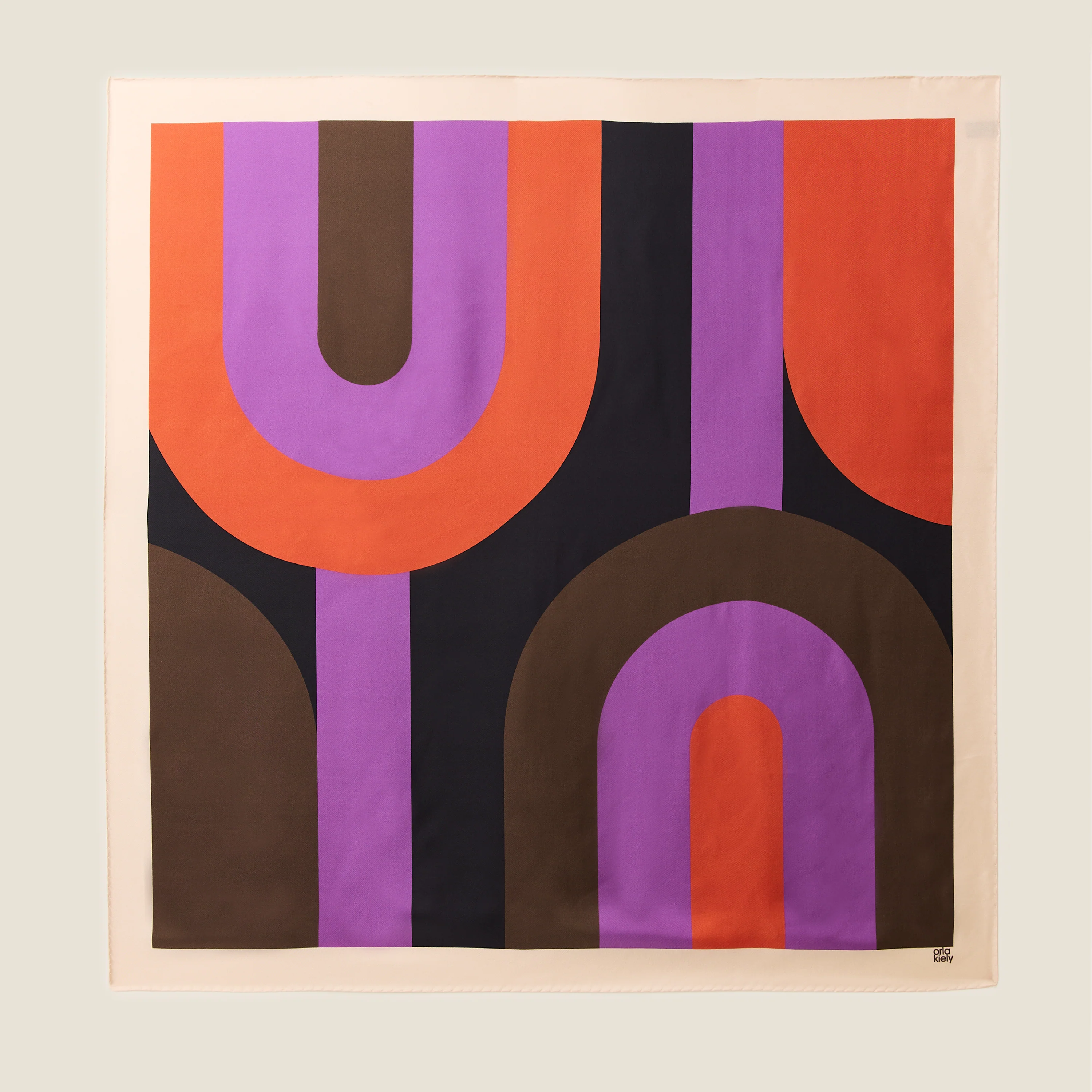 Large Silk Scarf - Circle Line