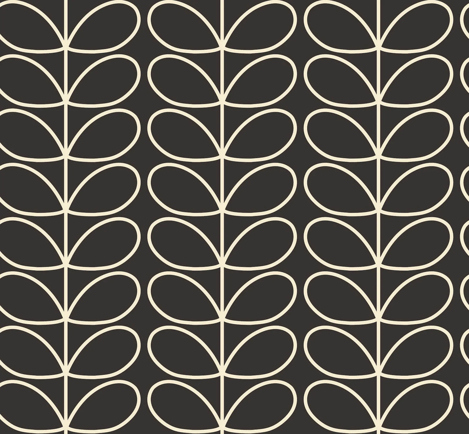 Linear Stem Charcoal Wallpaper - 52cm x 10m - Image 2