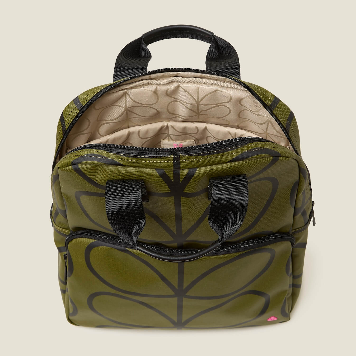 Lotta Backpack - Giant Linear Stem Olive - Image 5