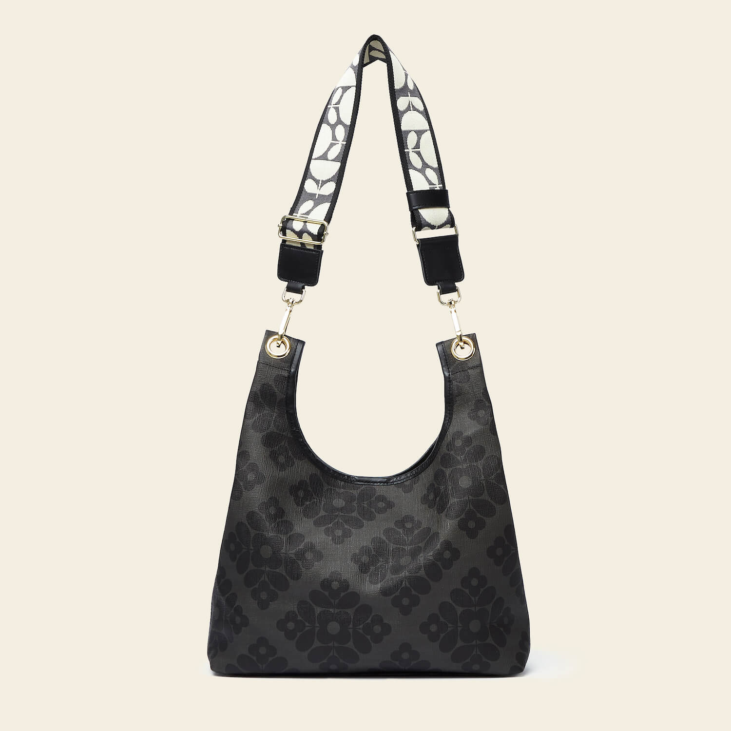 Midi Crossbody - Flower Tile Charcoal - Image 4