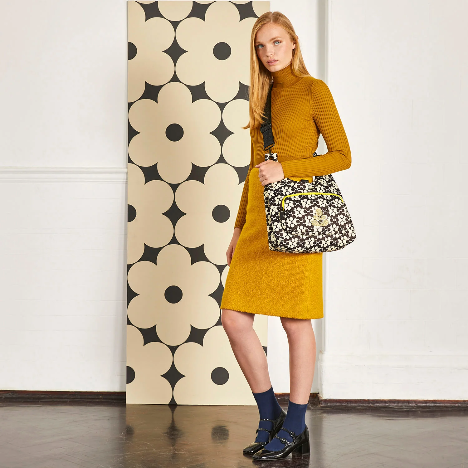 Midi Crossbody - Puzzle Flower Porcini - Image 2