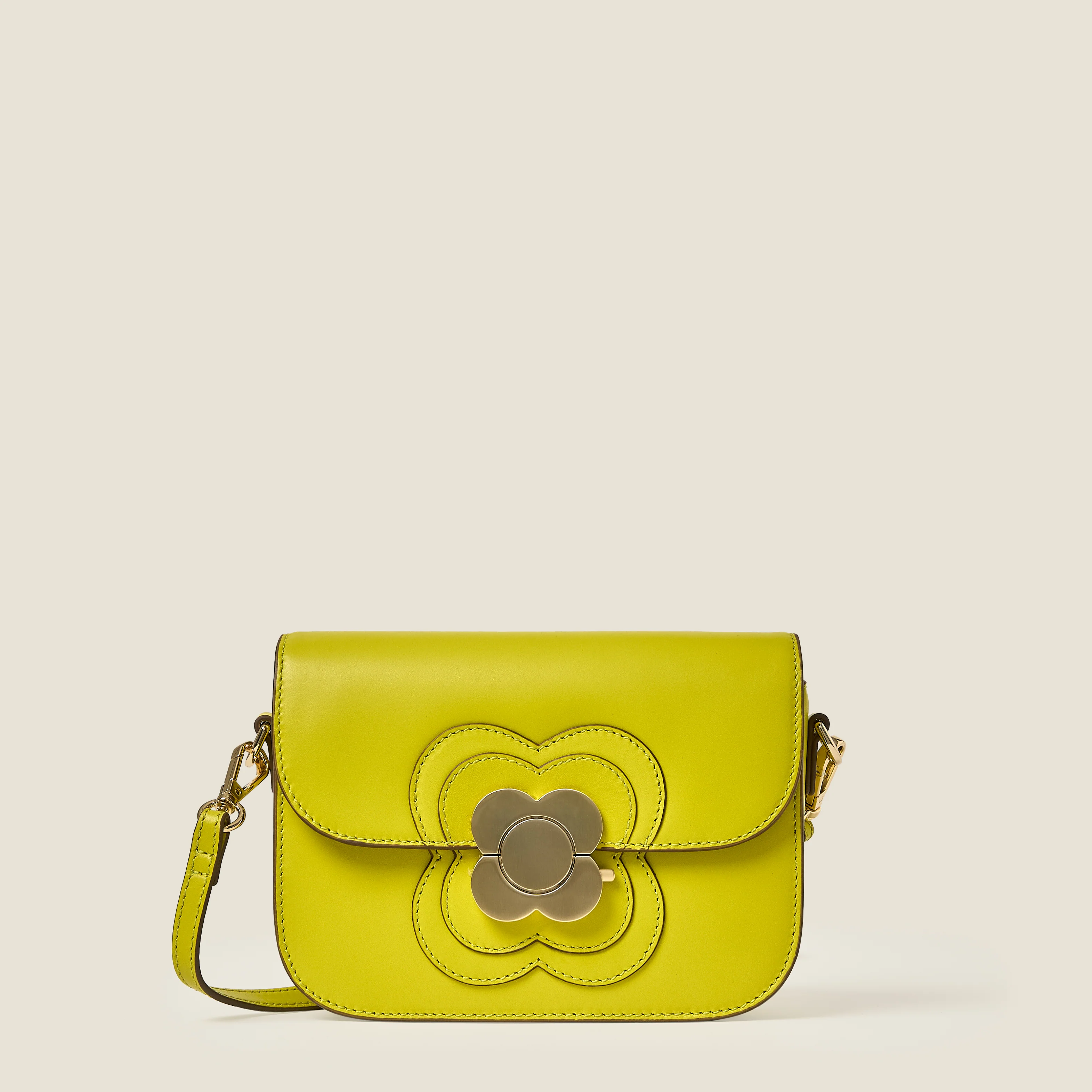 Mini Eclipse Leather Crossbody Bag - Chartreuse - Image 2