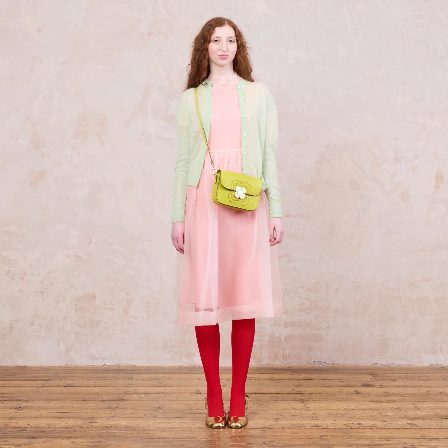 Mini Eclipse Leather Crossbody Bag - Chartreuse - Image 8