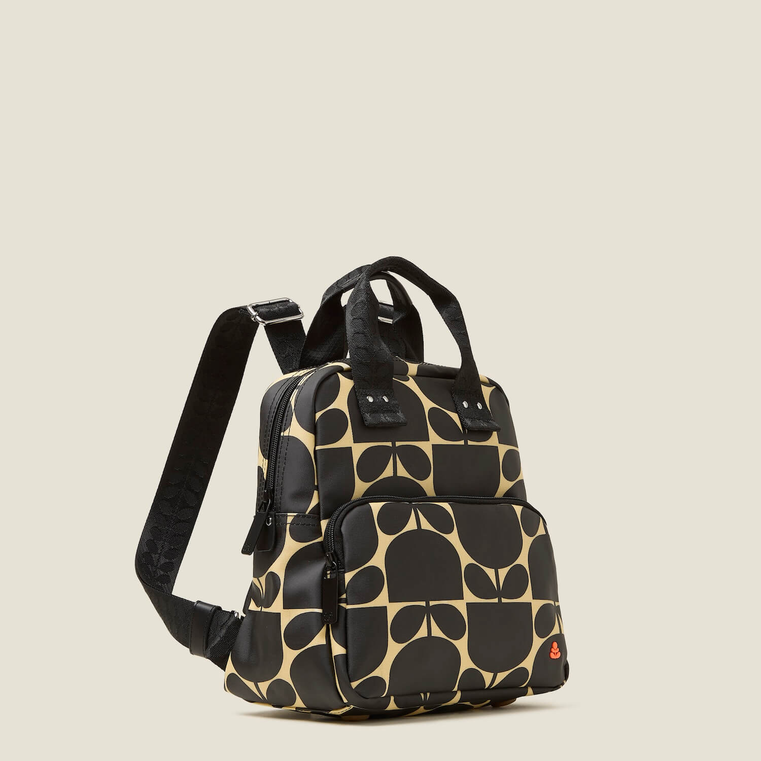 Mini Lotta Backpack - Block Flower Monochrome - Image 3