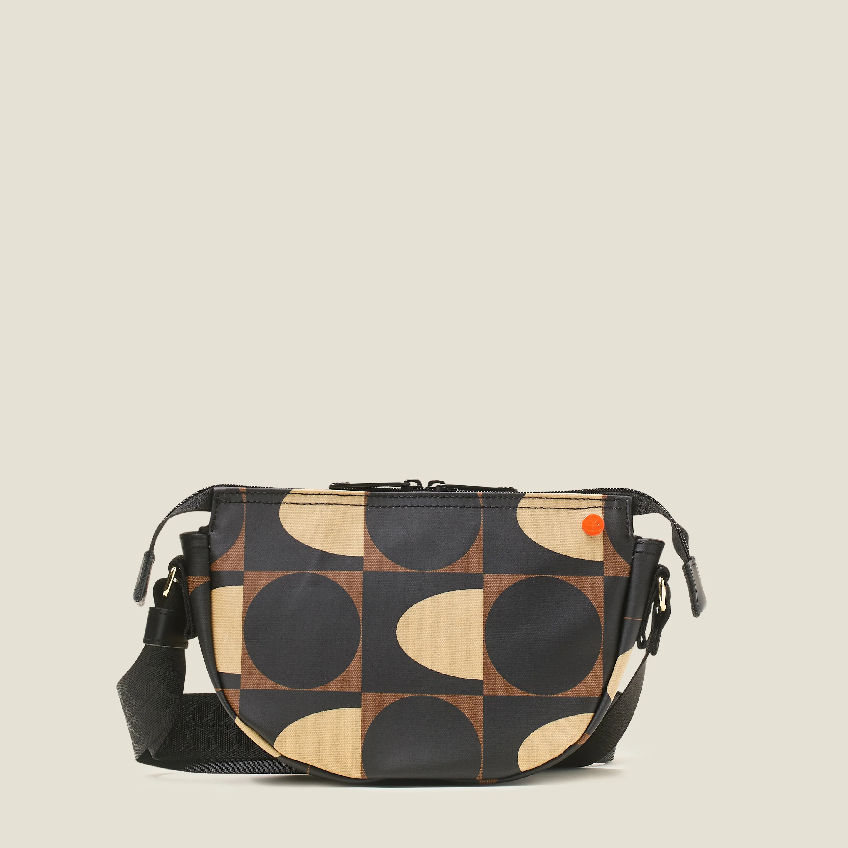 Mini Rounder Crossbody - Spot Square Mocha - Image 2