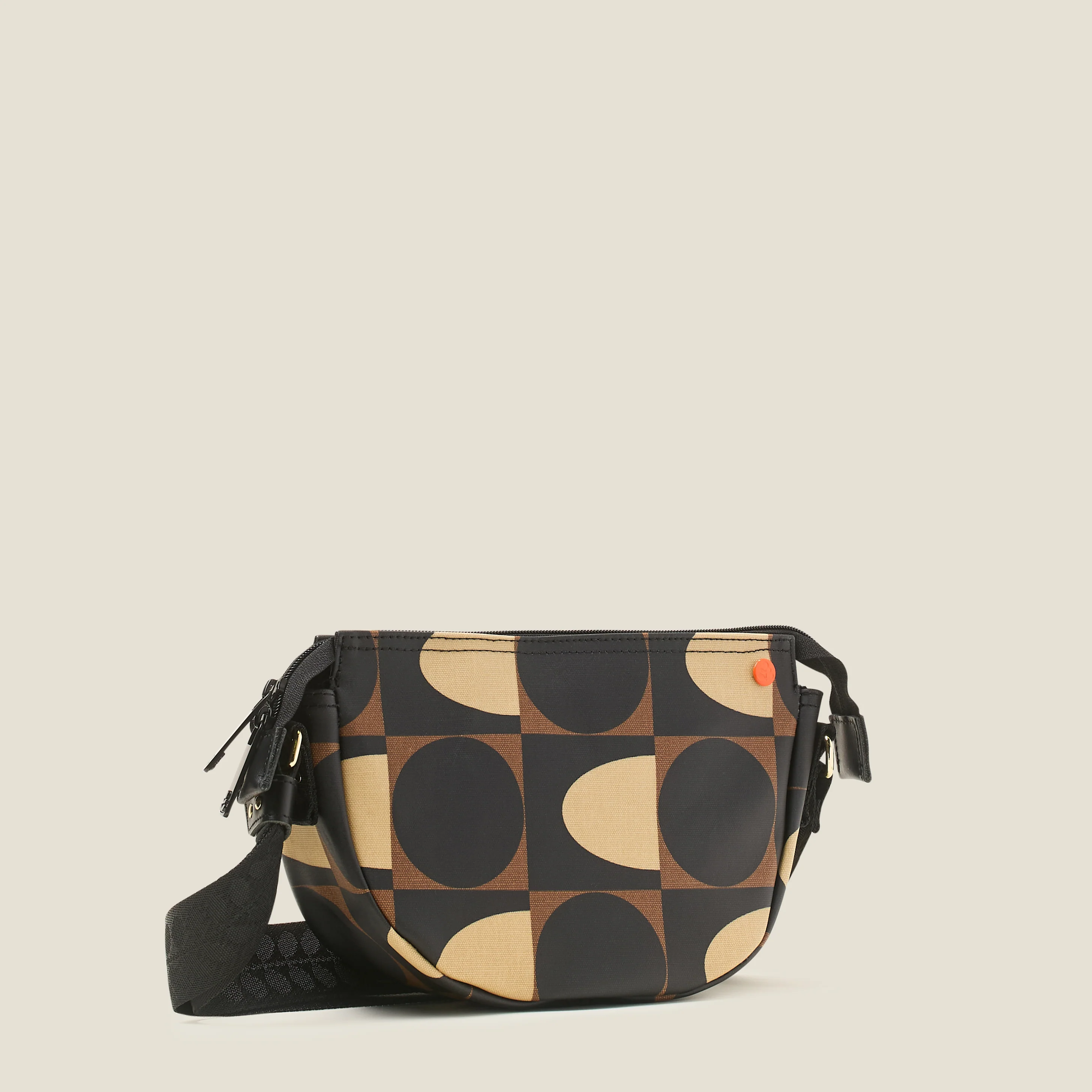Mini Rounder Crossbody - Spot Square Mocha - Image 3